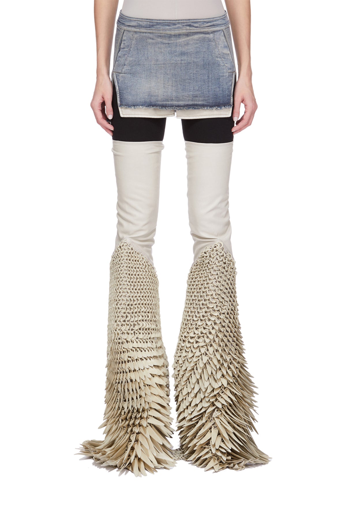 RICK OWENS | FOG CUTOFF MINI SKIRT