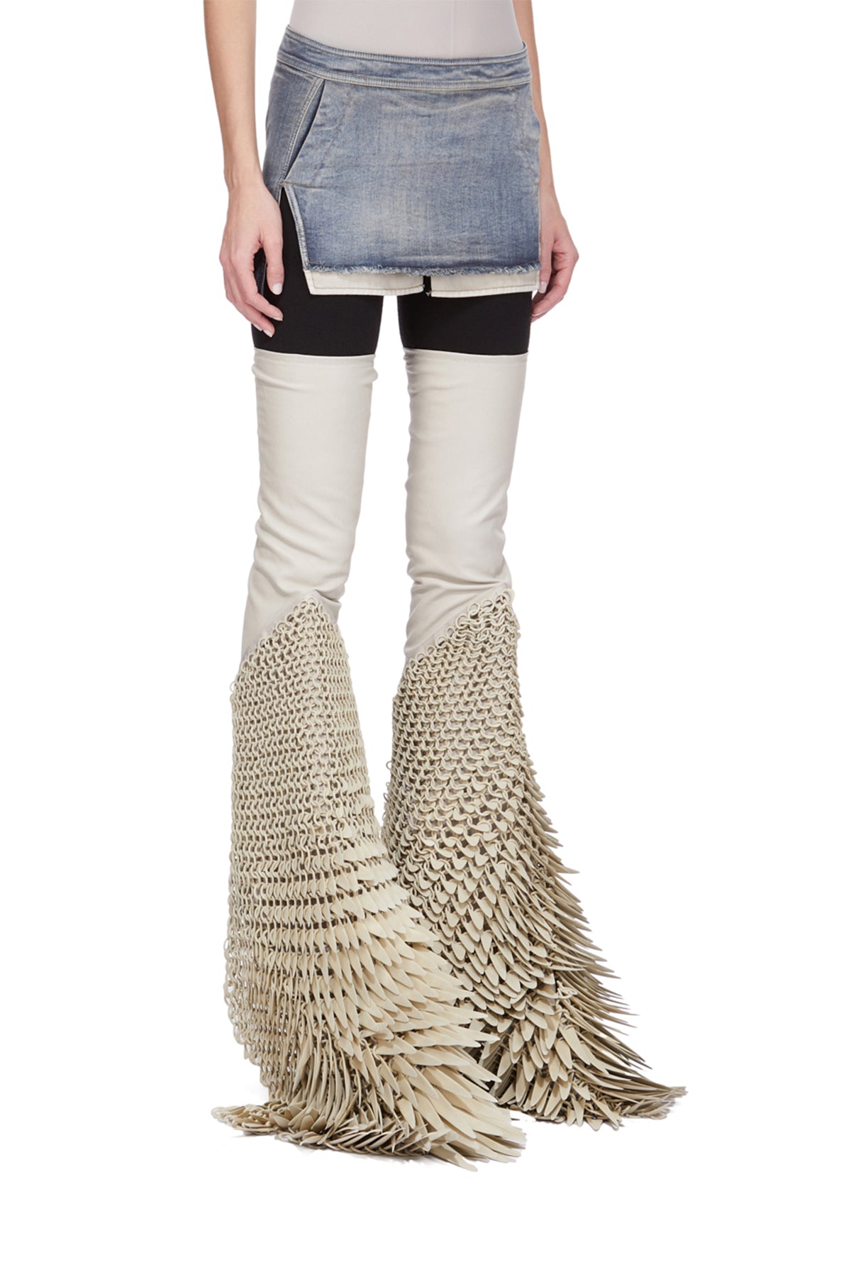 RICK OWENS | FOG CUTOFF MINI SKIRT