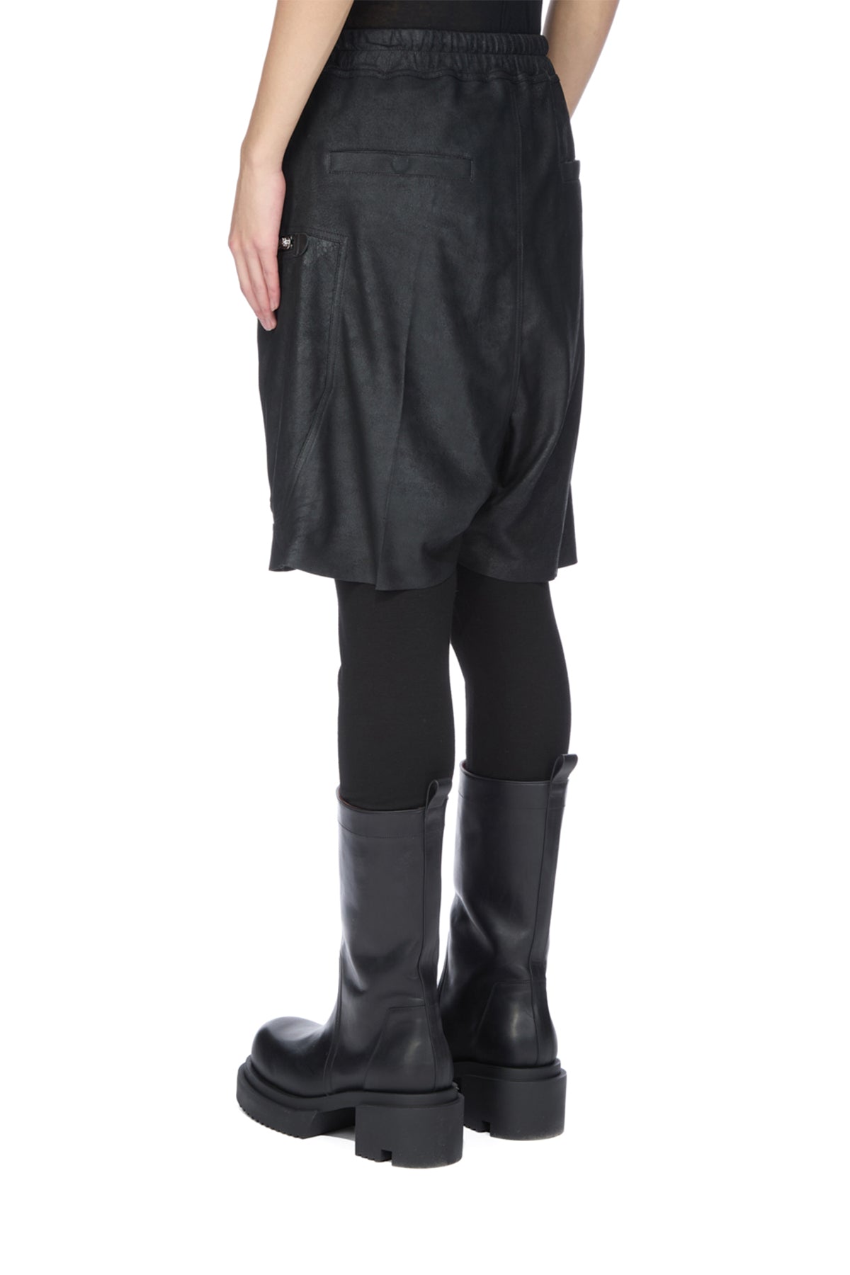 RICK OWENS | LEATHER BAUHAUS BELA SHORTS