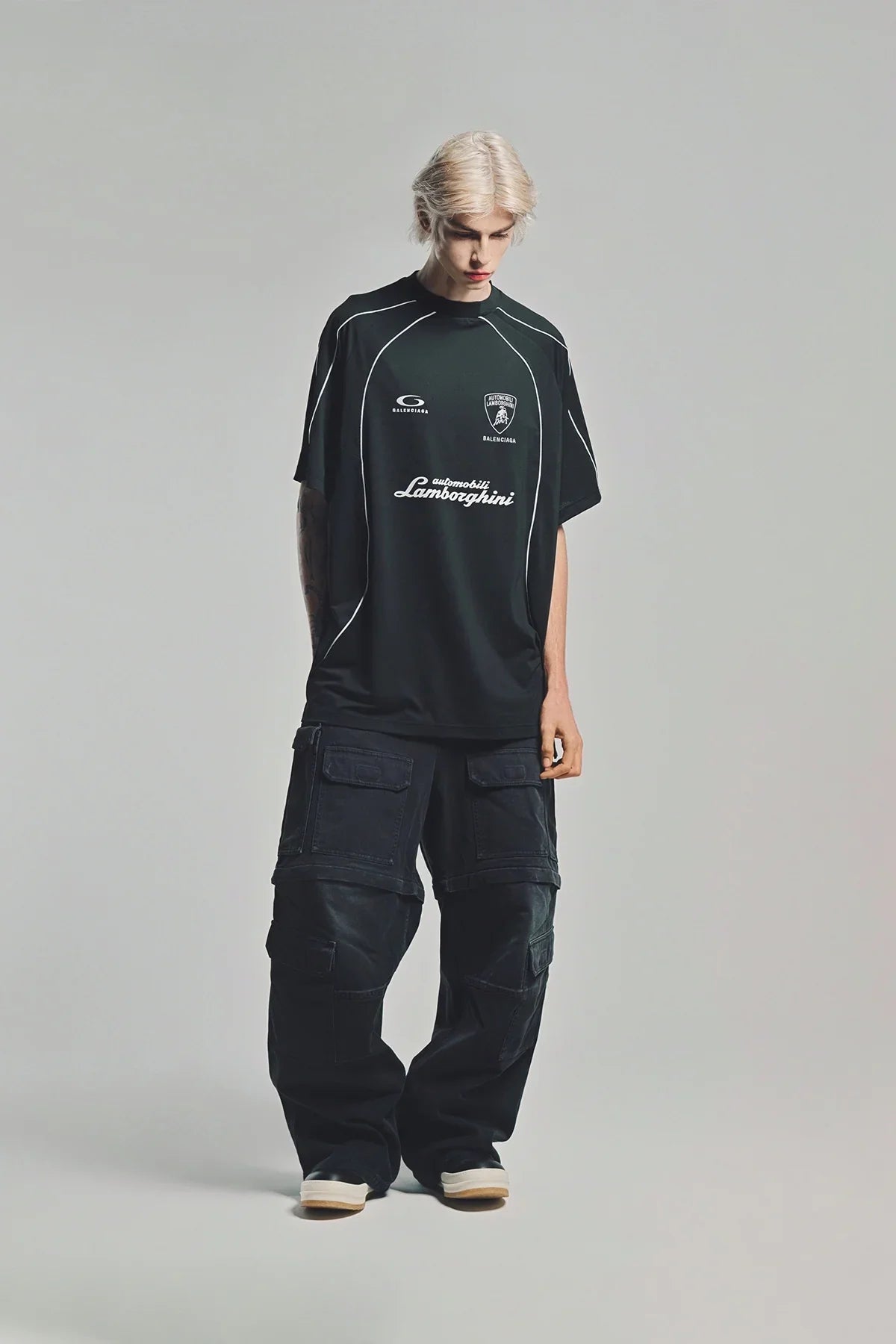 BALENCIAGA | AUTOMOBILI LAMBORGHINI OVERSIZED SOCCER T-SHIRT