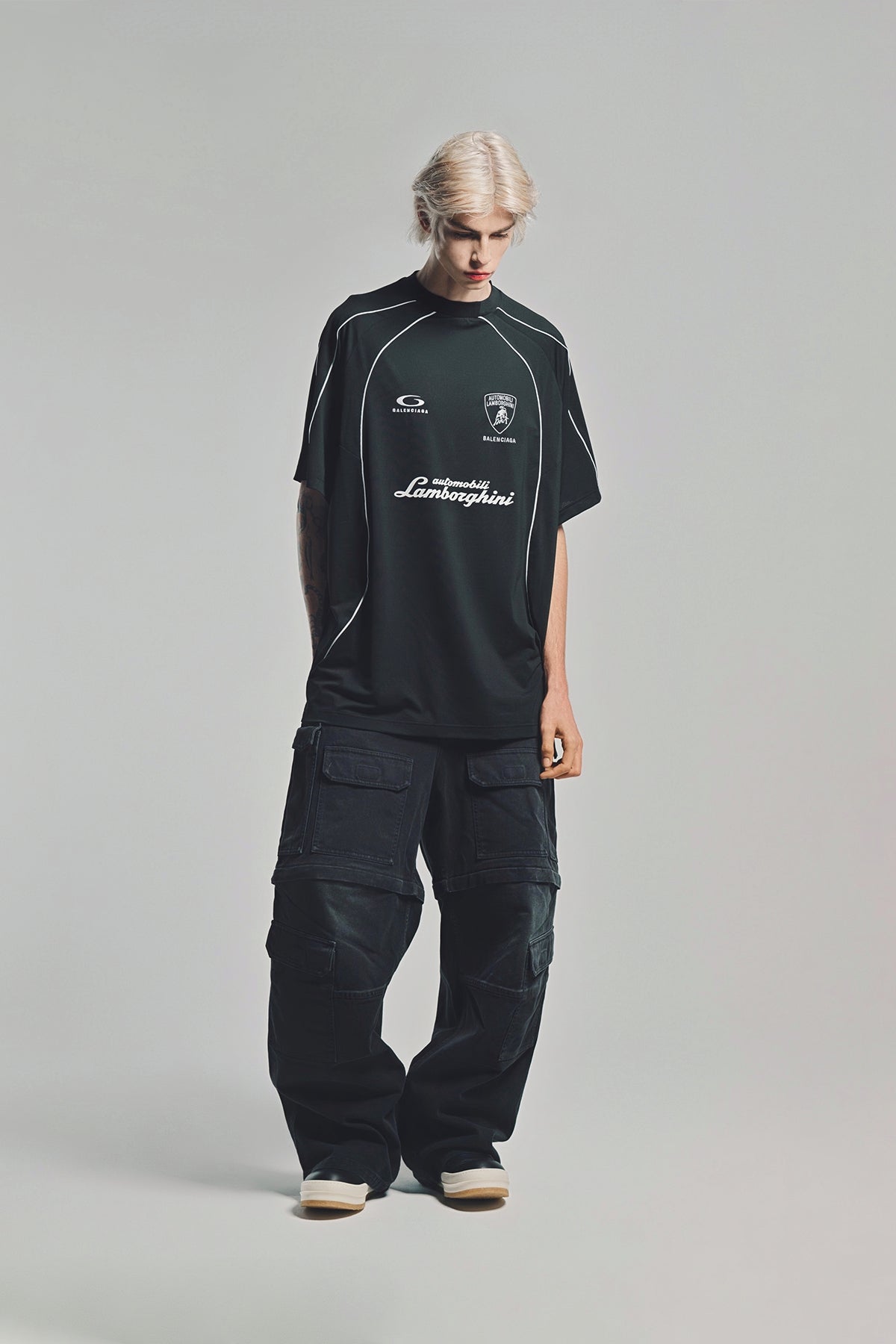 BALENCIAGA | AUTOMOBILI LAMBORGHINI OVERSIZED SOCCER T-SHIRT