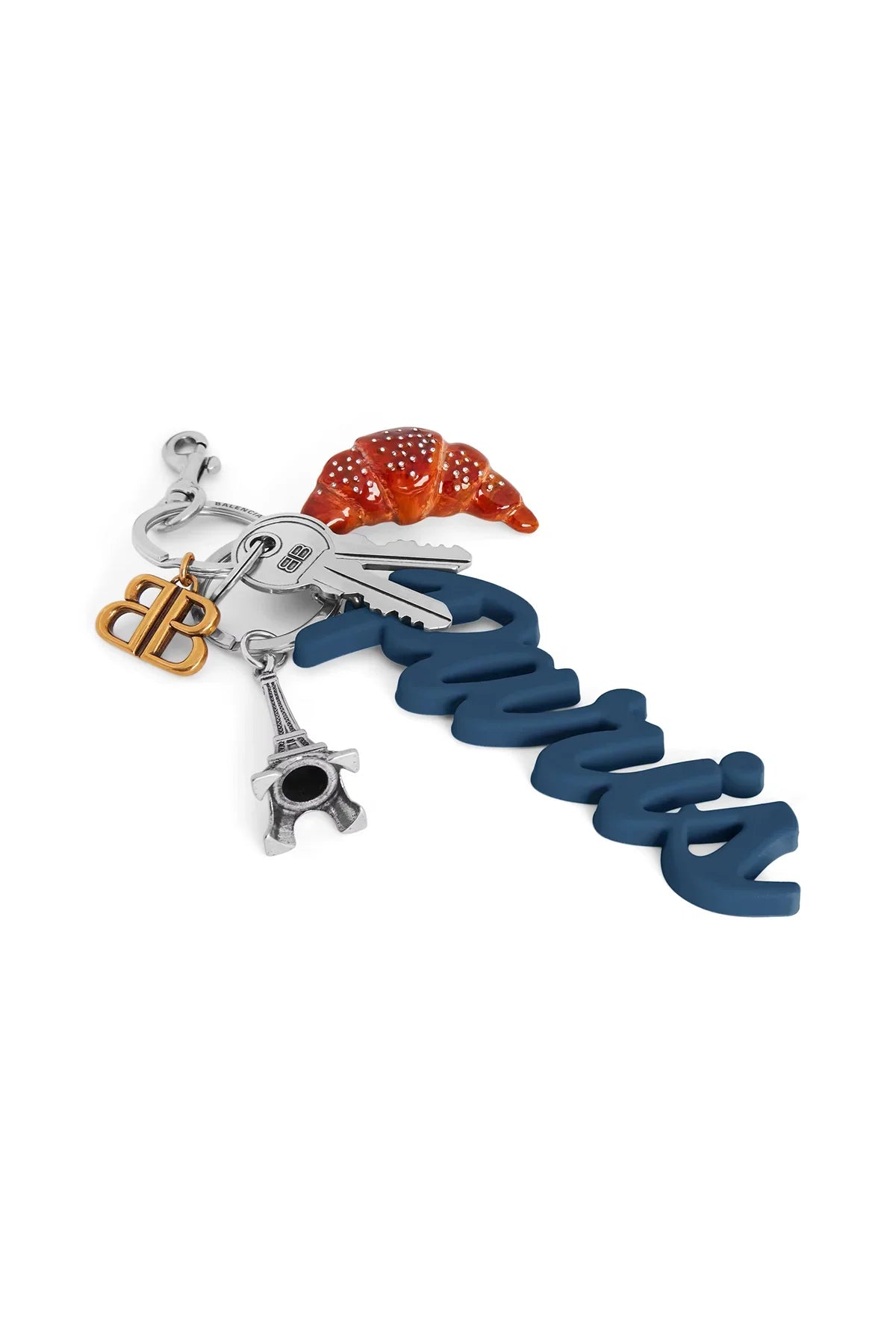 BALENCIAGA | TOURIST PARIS CROISSANT CHARM/KEYCHAIN