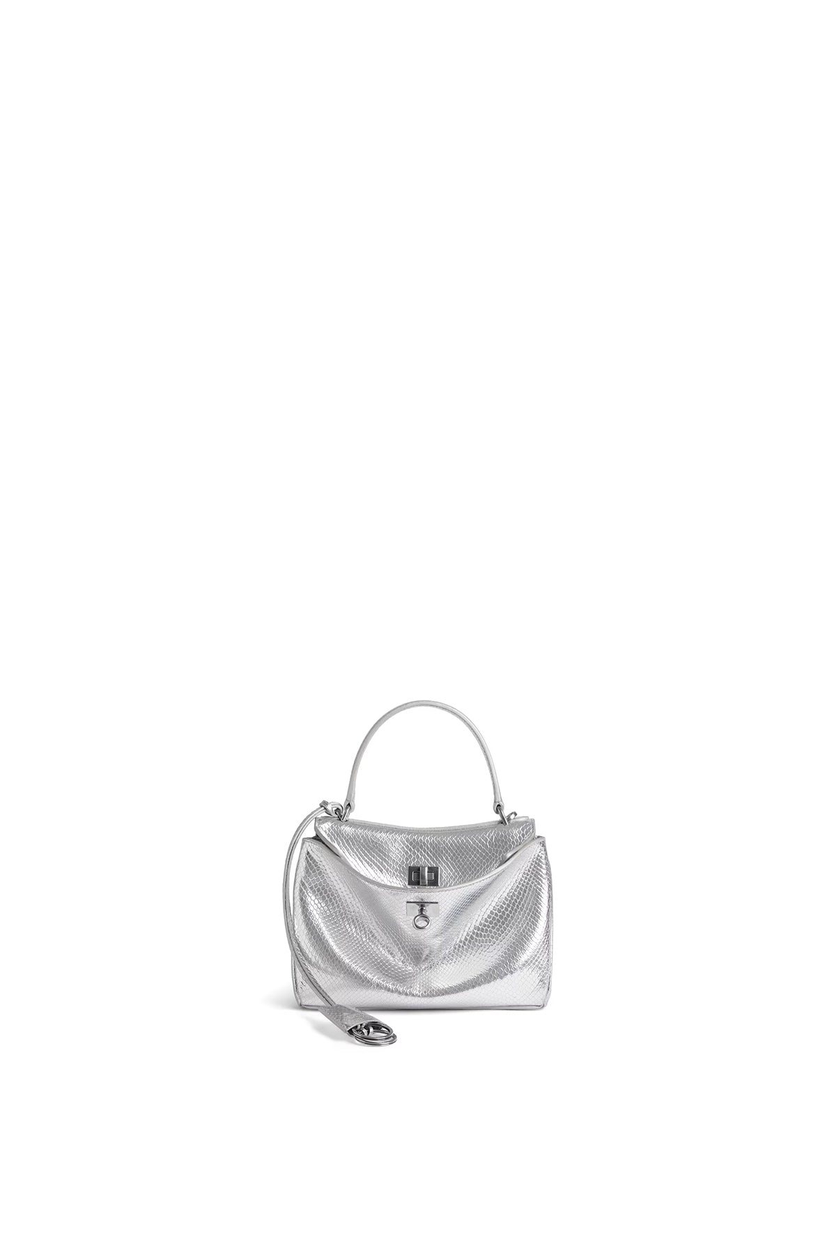 BALENCIAGA | SILVER RODEO HANDBAG MINI