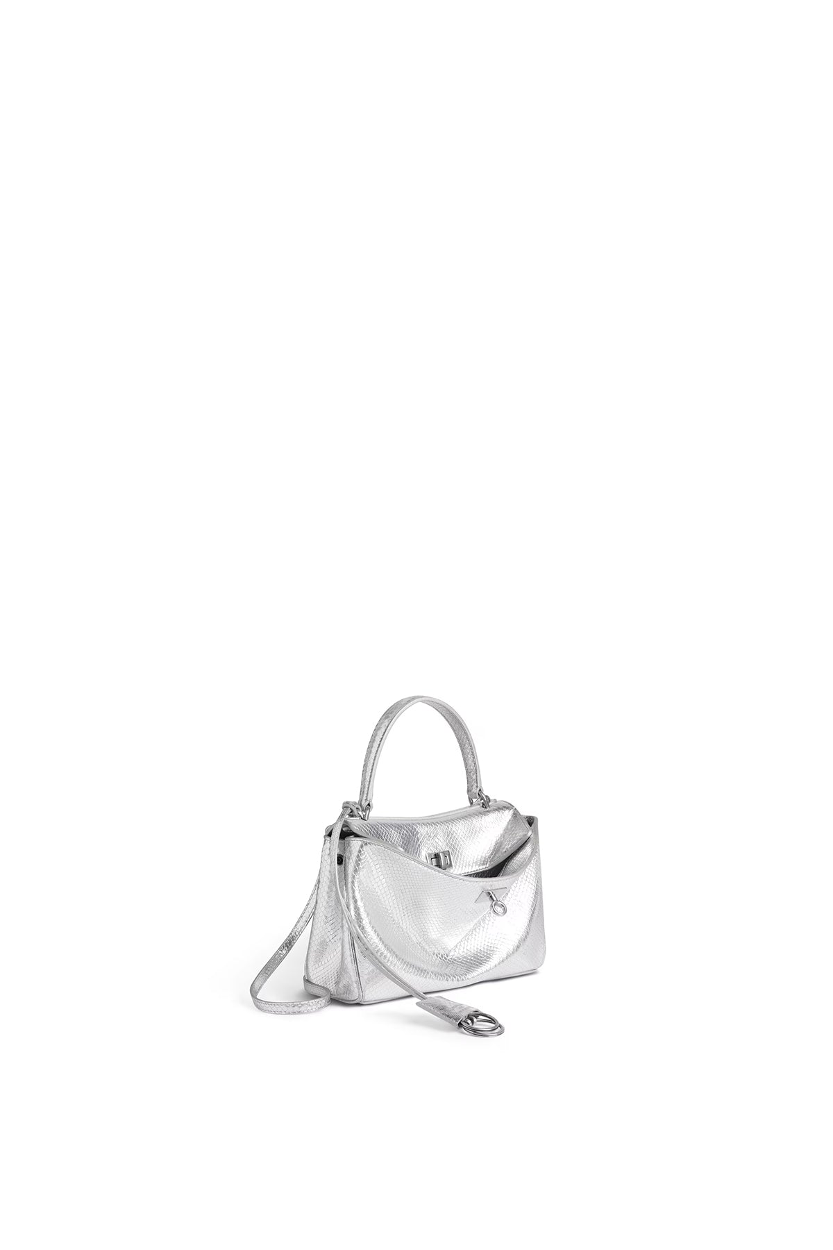 BALENCIAGA | SILVER RODEO HANDBAG MINI