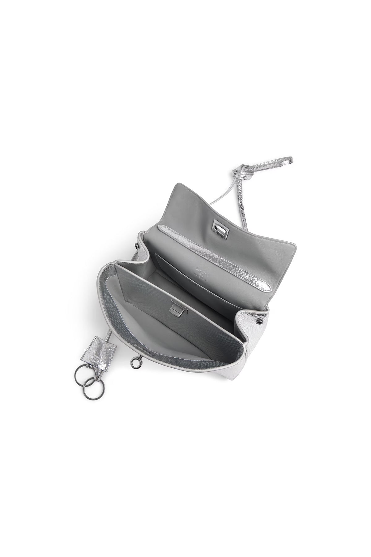 BALENCIAGA | SILVER RODEO HANDBAG MINI
