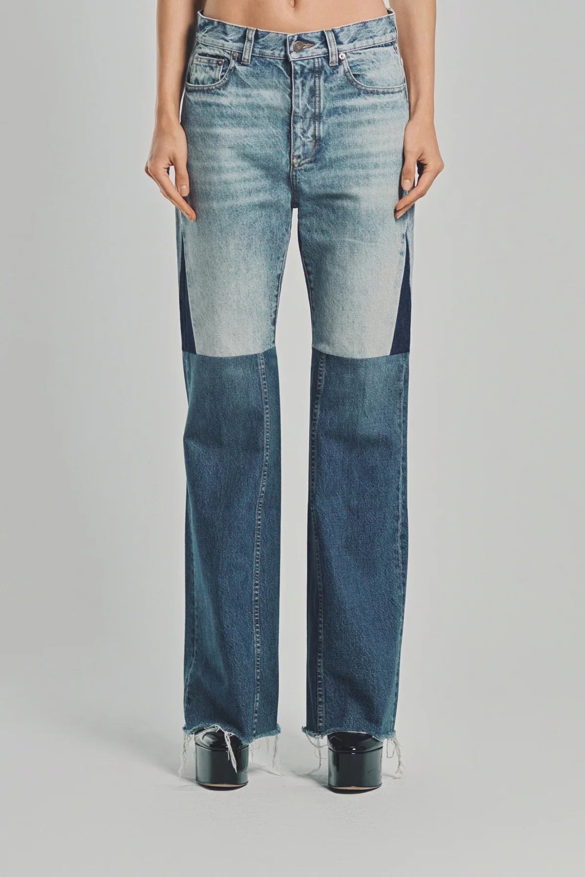 CHLOÉ | FLARED PATCHWORK JEANS