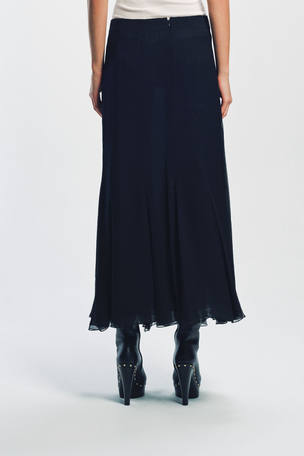 CHLOÉ | TIERED LONG SILK SKIRT
