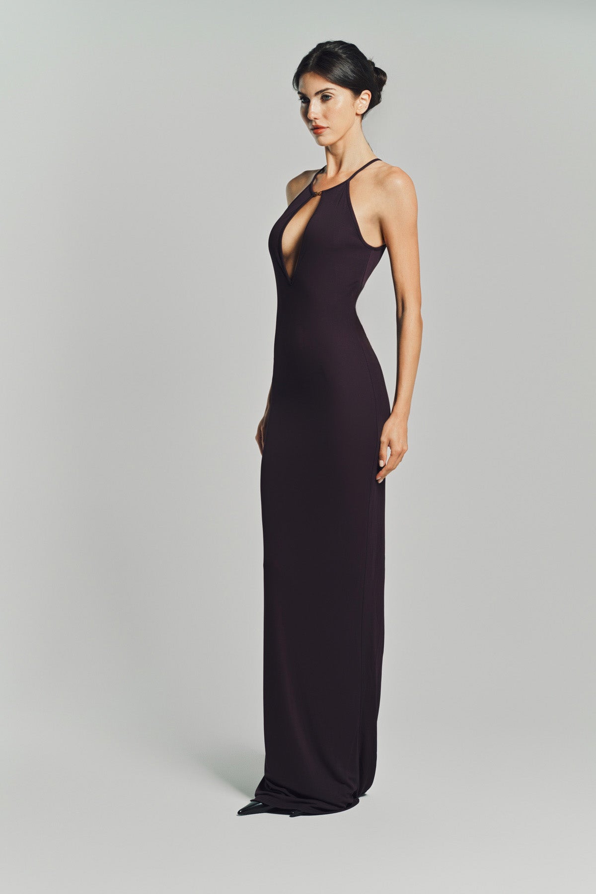 TOM FORD | HALTERNECK EVENING DRESS WITH CUT OUT