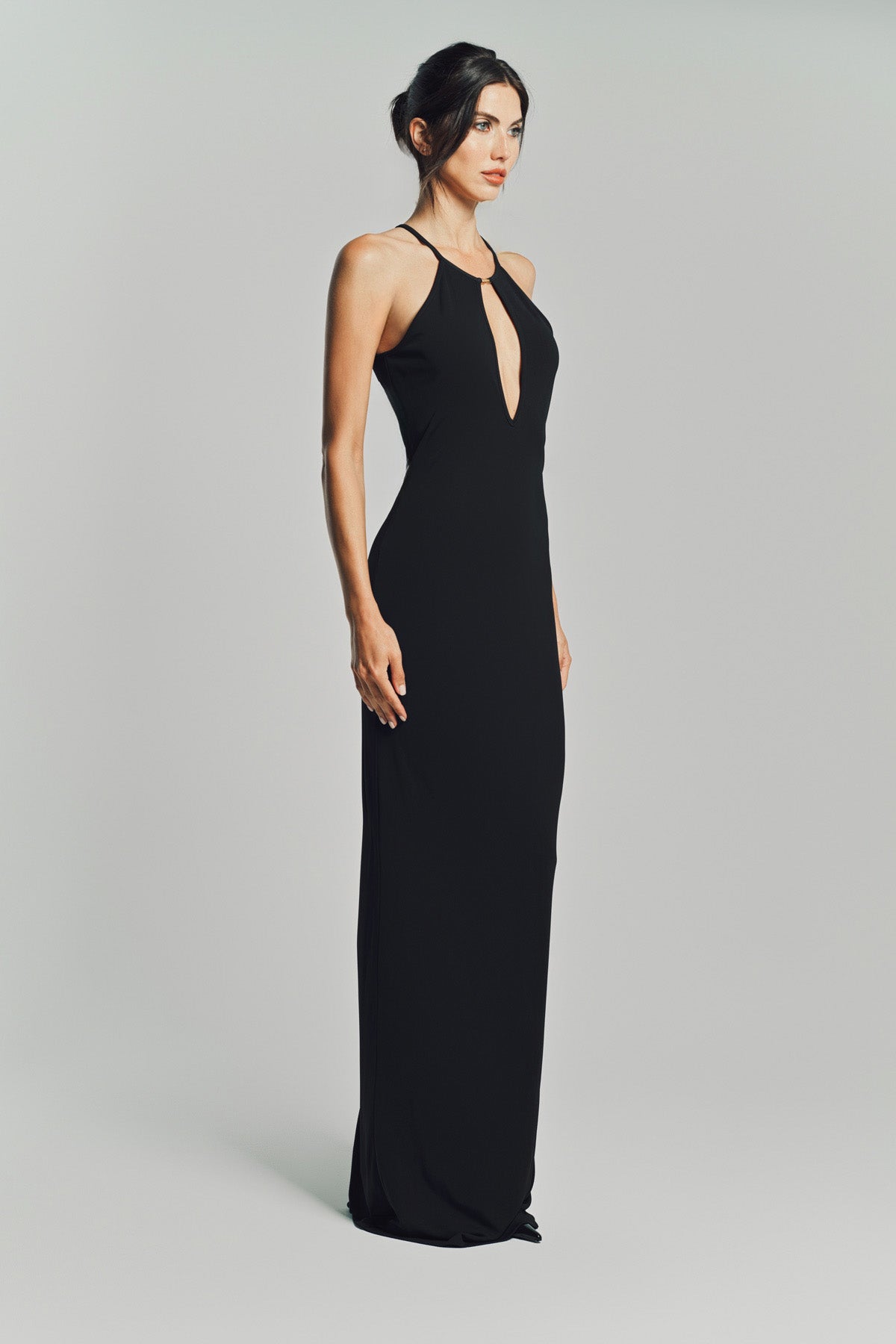 TOM FORD | HALTERNECK EVENING DRESS WITH CUT OUT