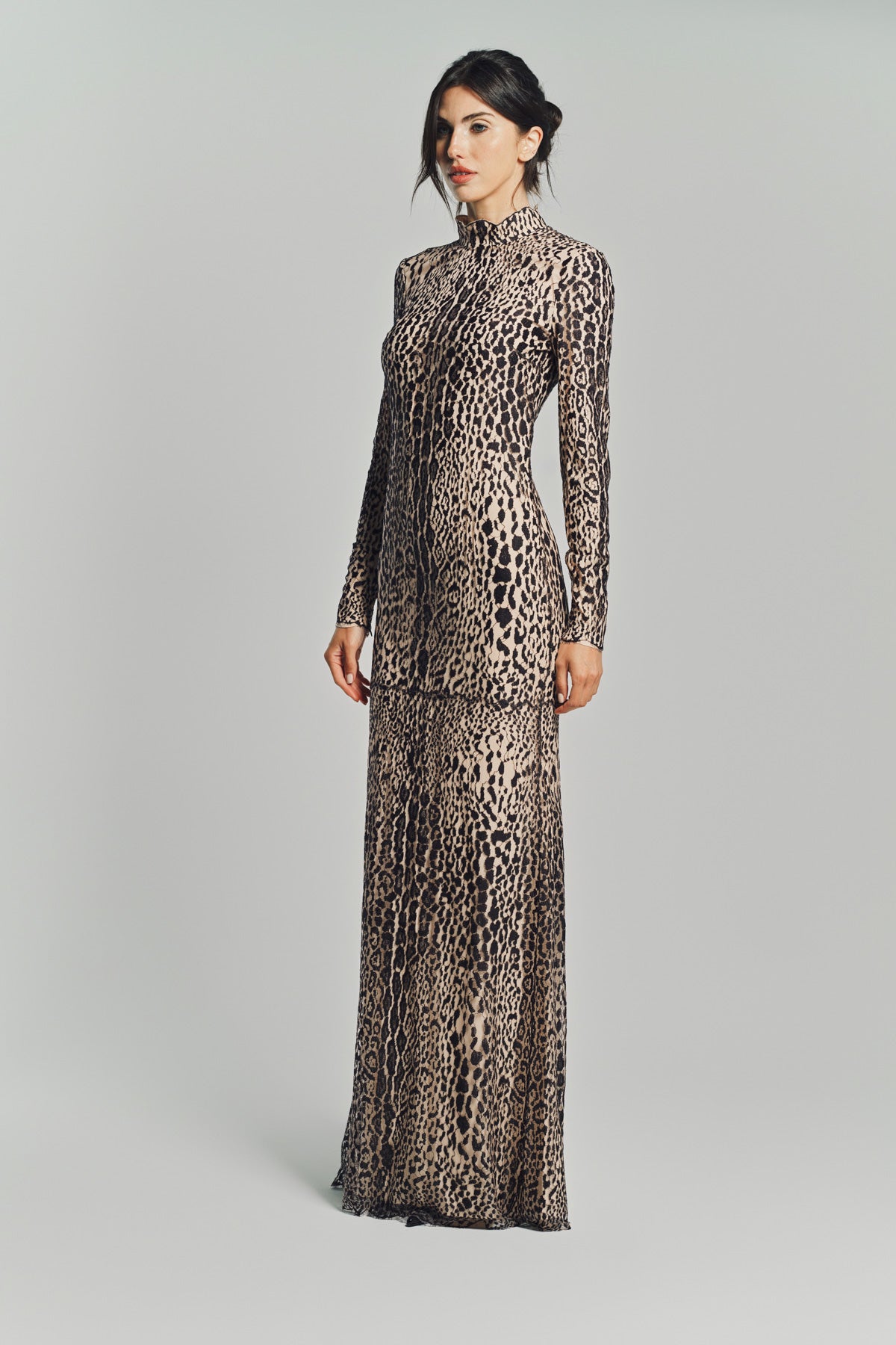 TOM FORD | LONG SLEEVE MOCK NECK EVENING DRESS