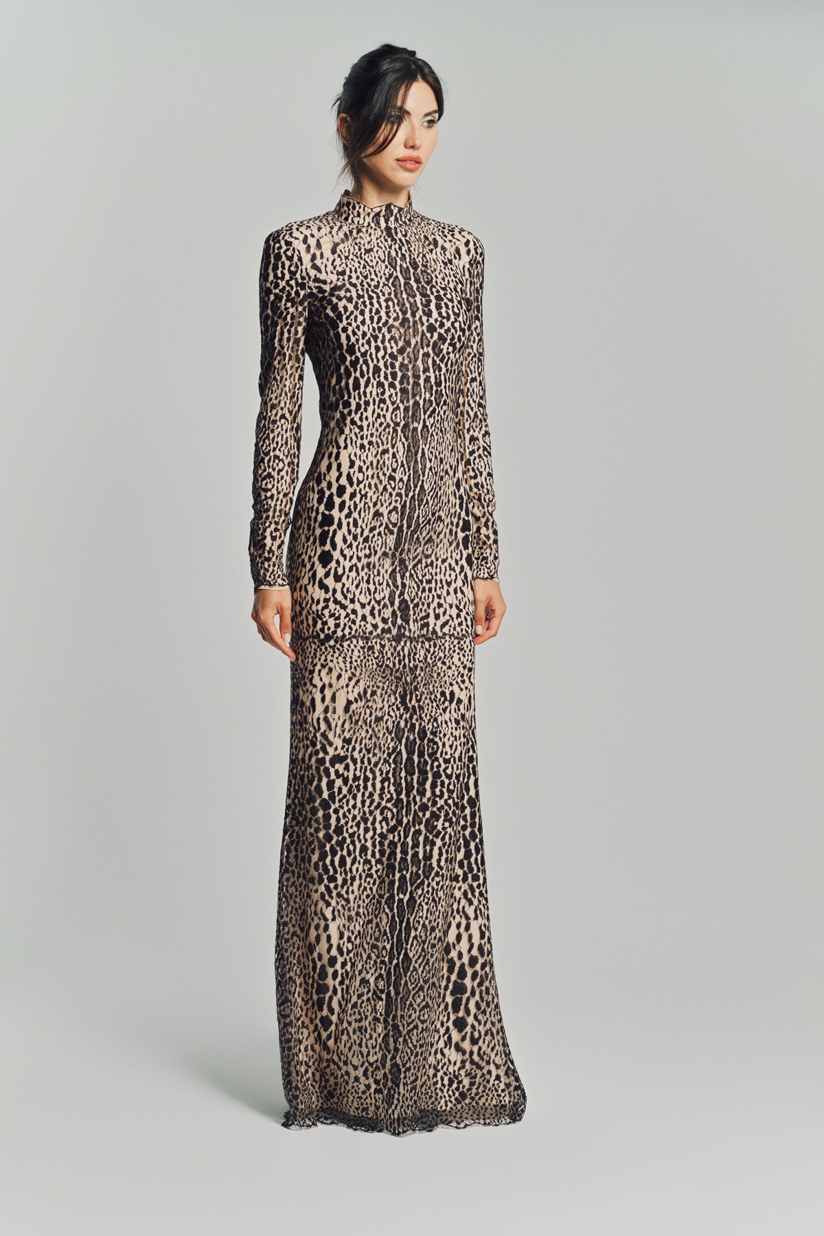 TOM FORD | LONG SLEEVE MOCK NECK EVENING DRESS