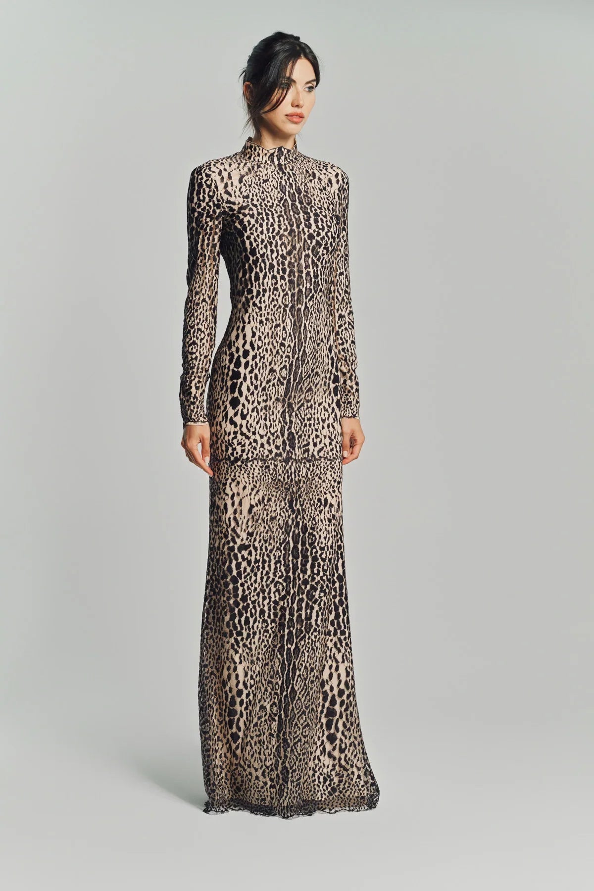TOM FORD | LONG SLEEVE MOCK NECK EVENING DRESS
