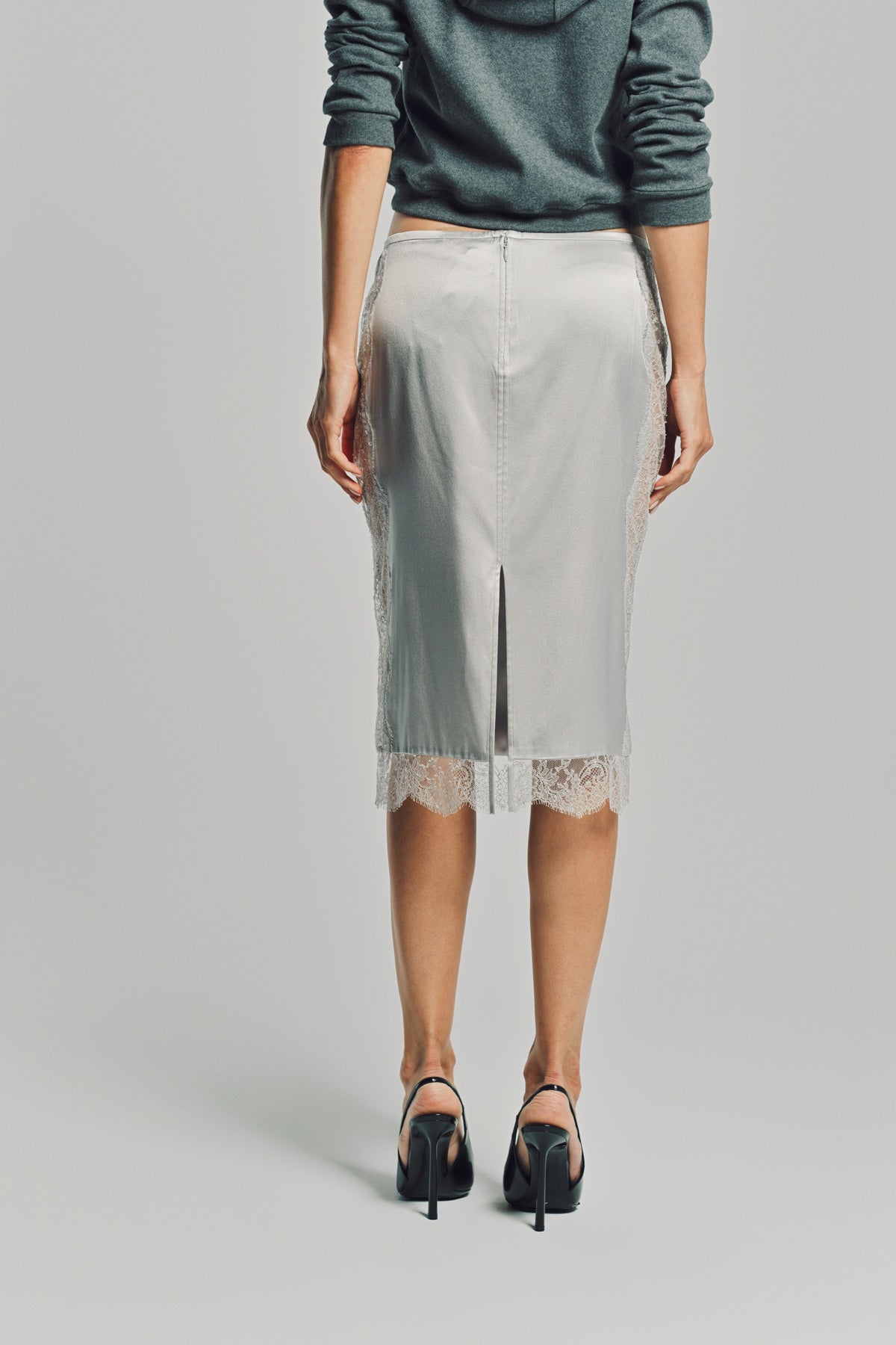 TOM FORD | KNEE-LENGTH SKIRT WITH LACE INSERTS