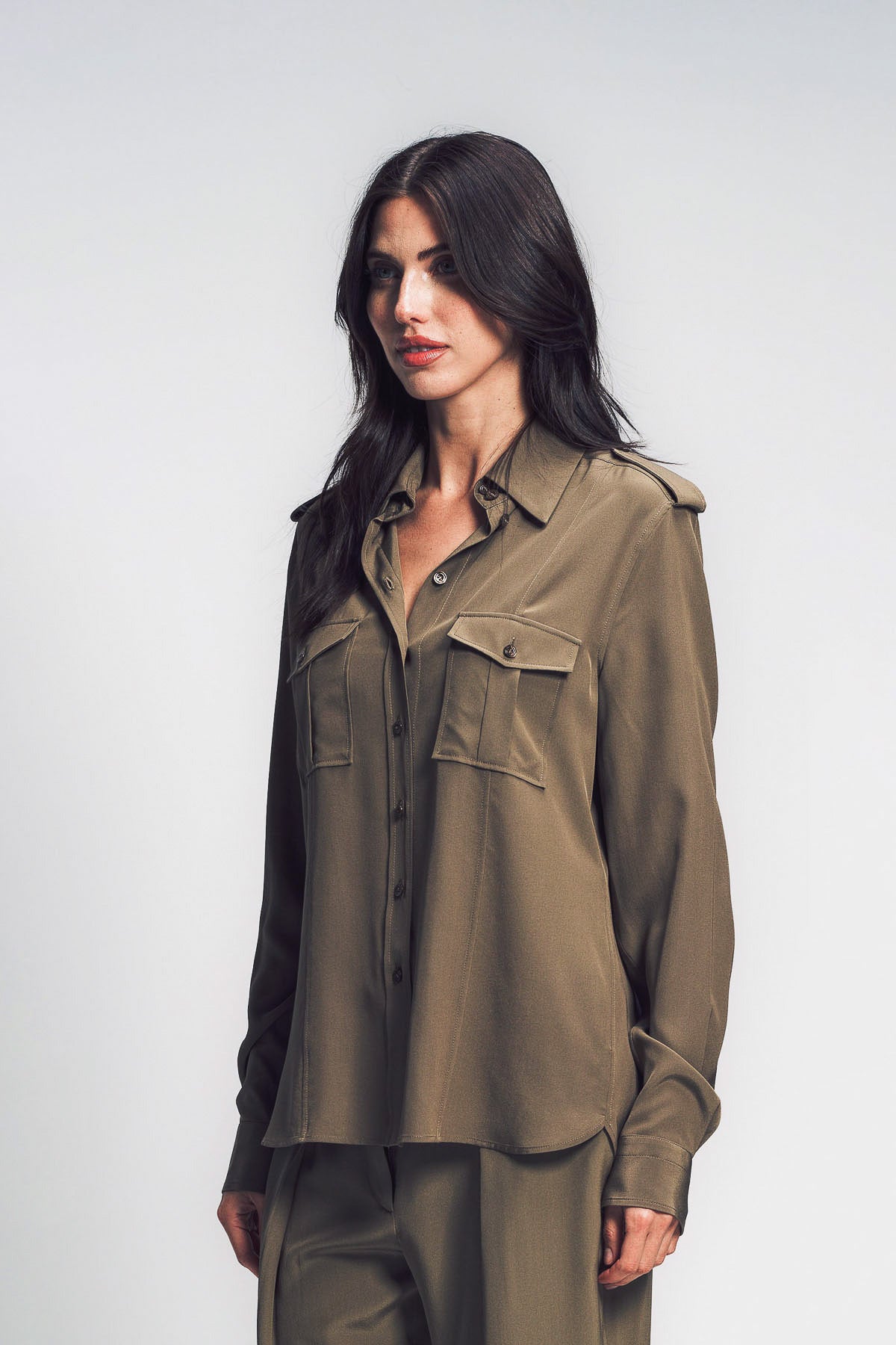 TOM FORD | MILITARY SHIRT WITH FRONT POCKETS