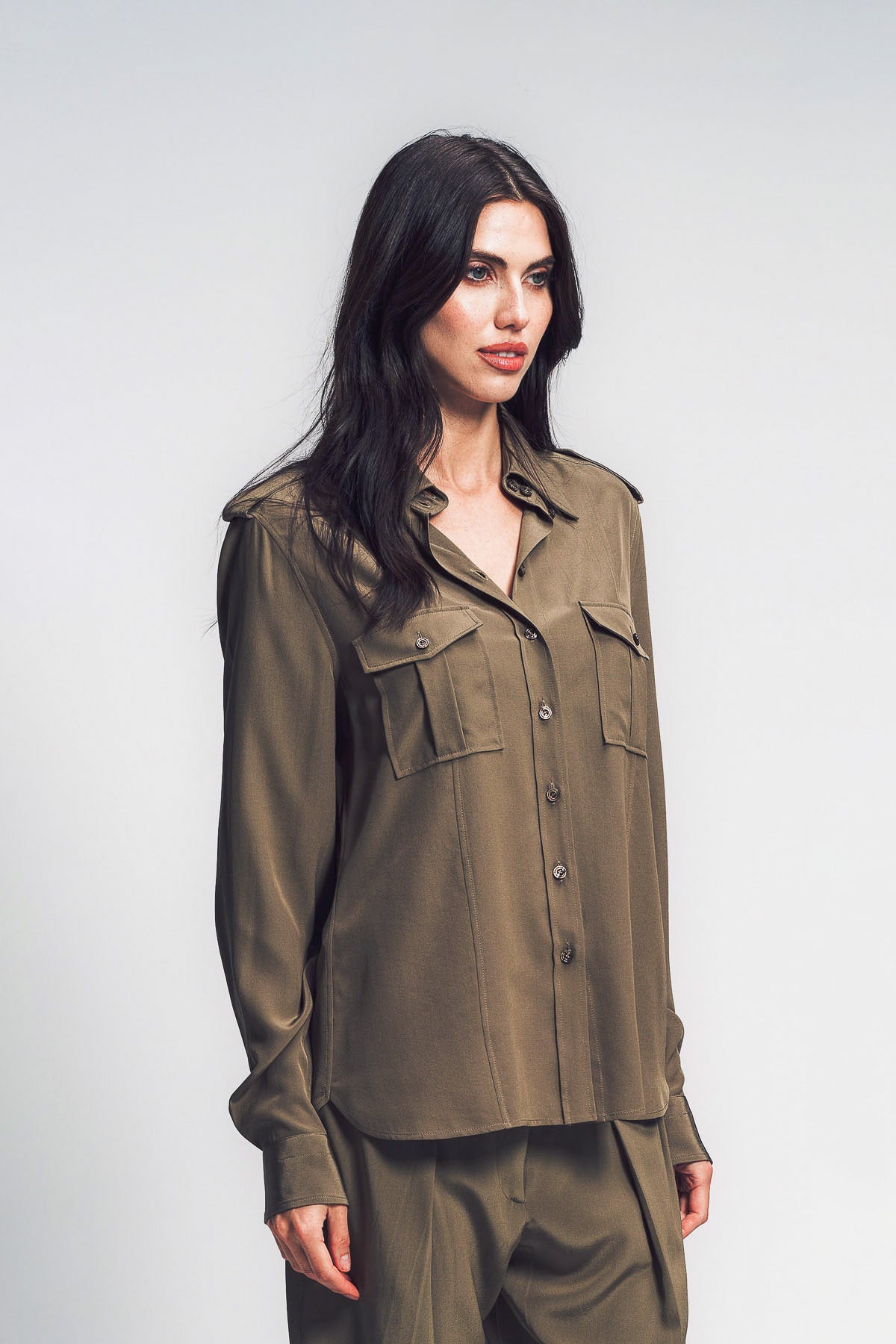 TOM FORD | MILITARY SHIRT WITH FRONT POCKETS