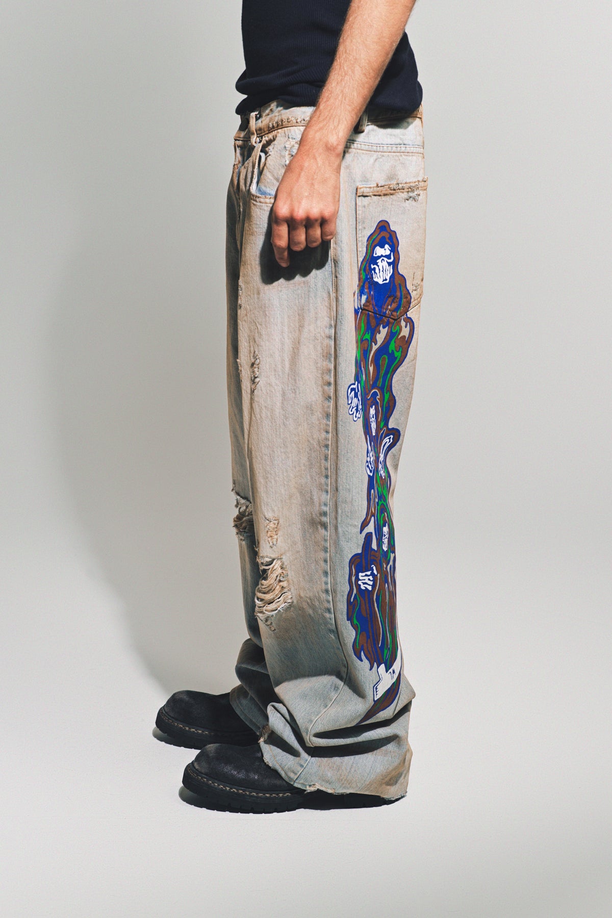 WARREN LOTAS | BAGGY PRINTED JEANS