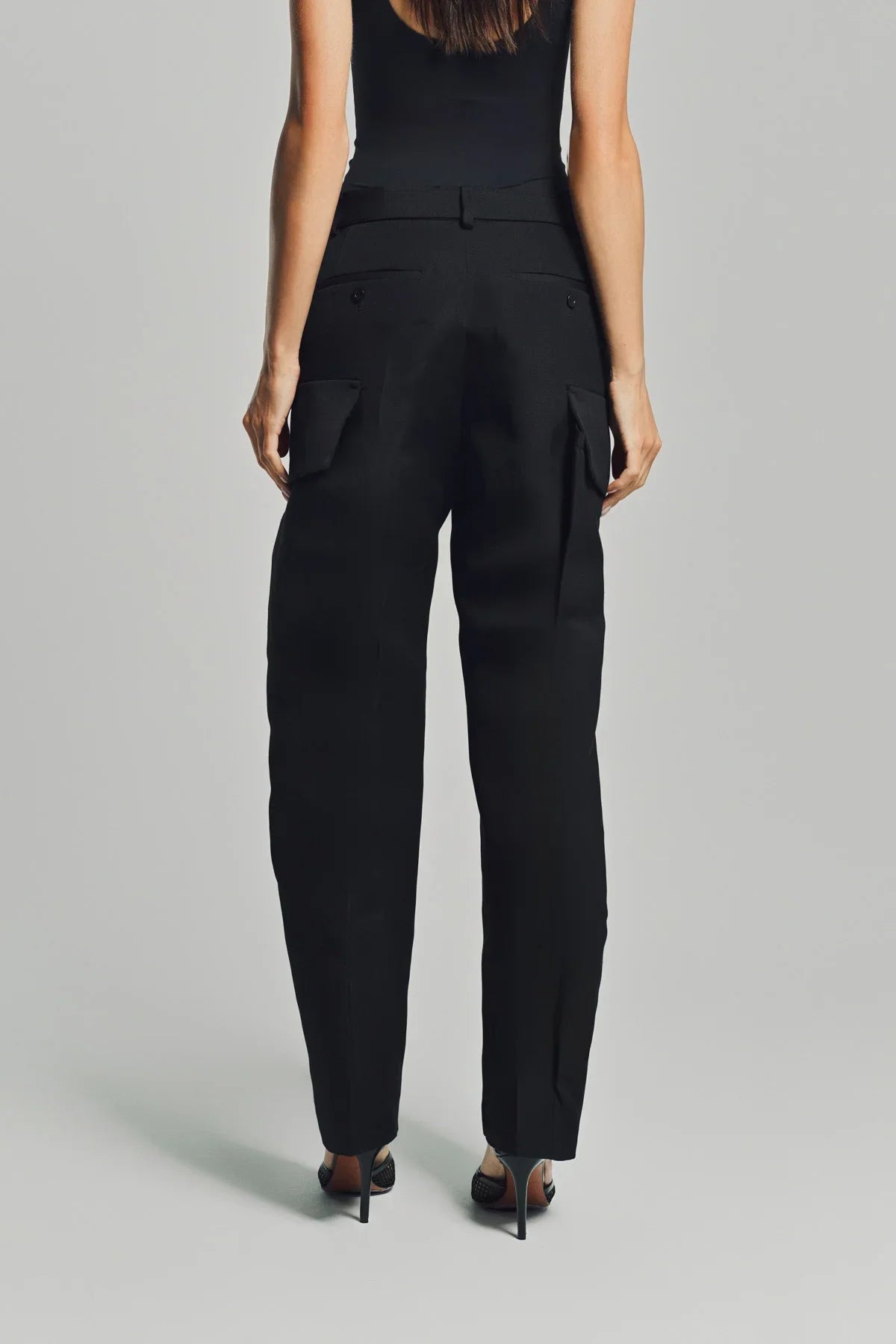 SACAI | DOUBLE-FACED SILK COTTON PANTS