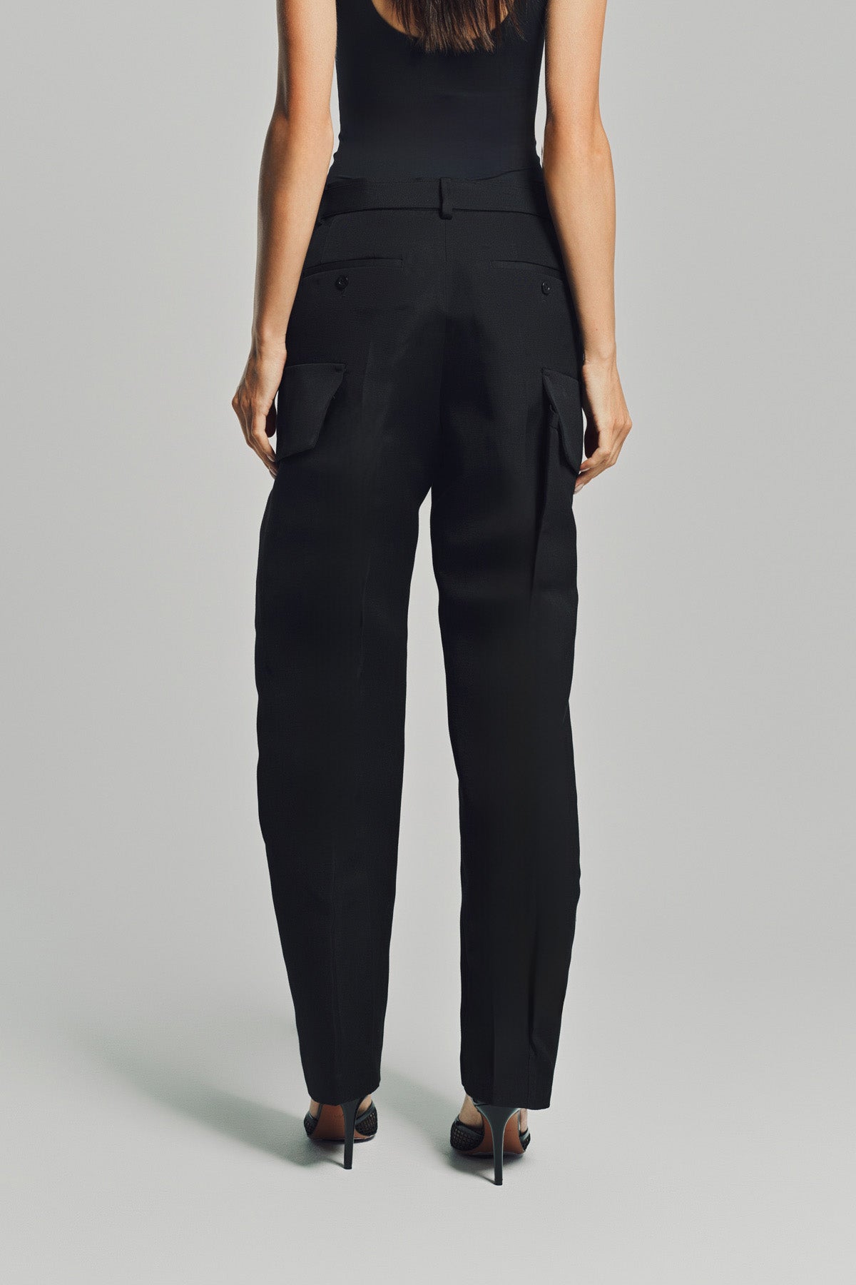 SACAI | DOUBLE-FACED SILK COTTON PANTS