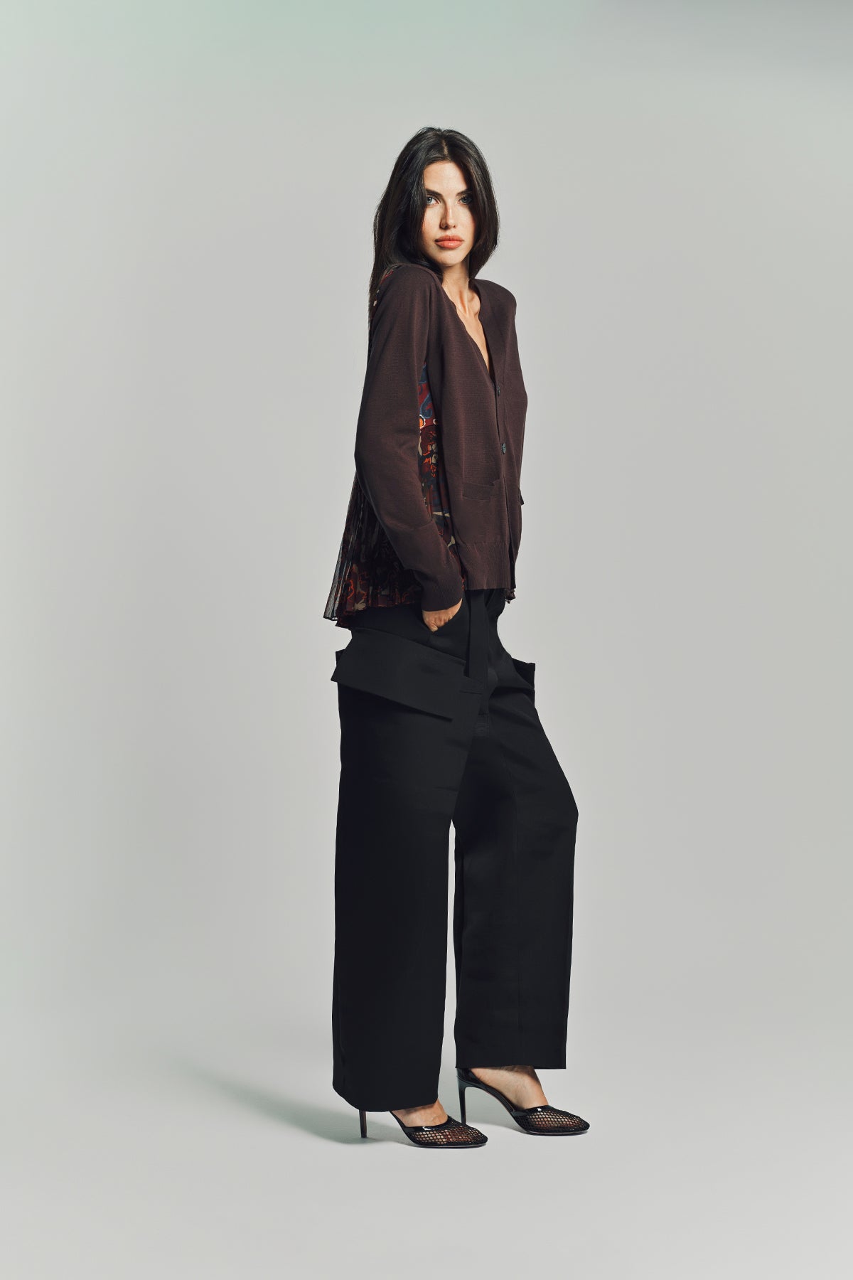 SACAI | FLORAL PRINT CARDIGAN