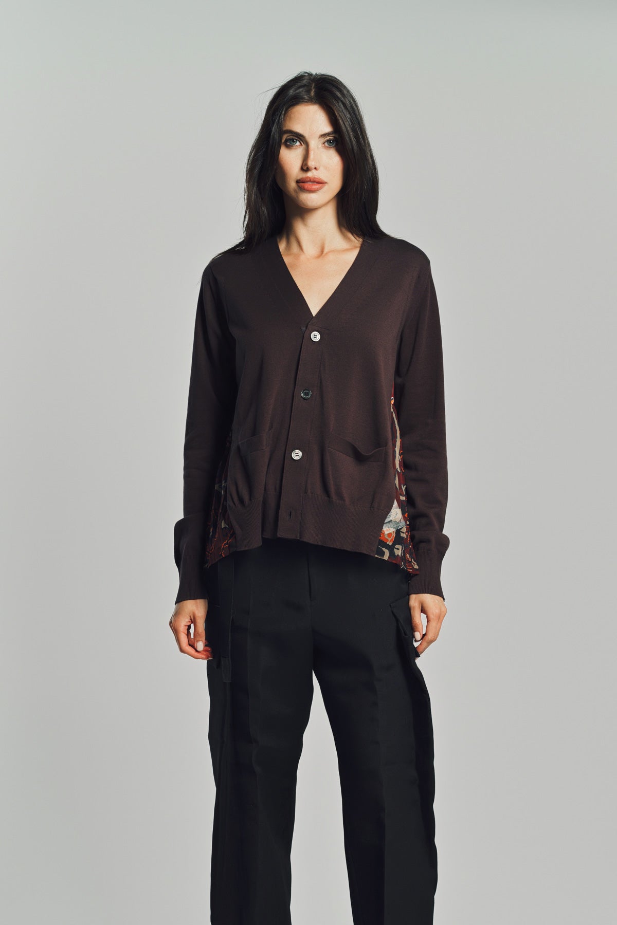 SACAI | FLORAL PRINT CARDIGAN