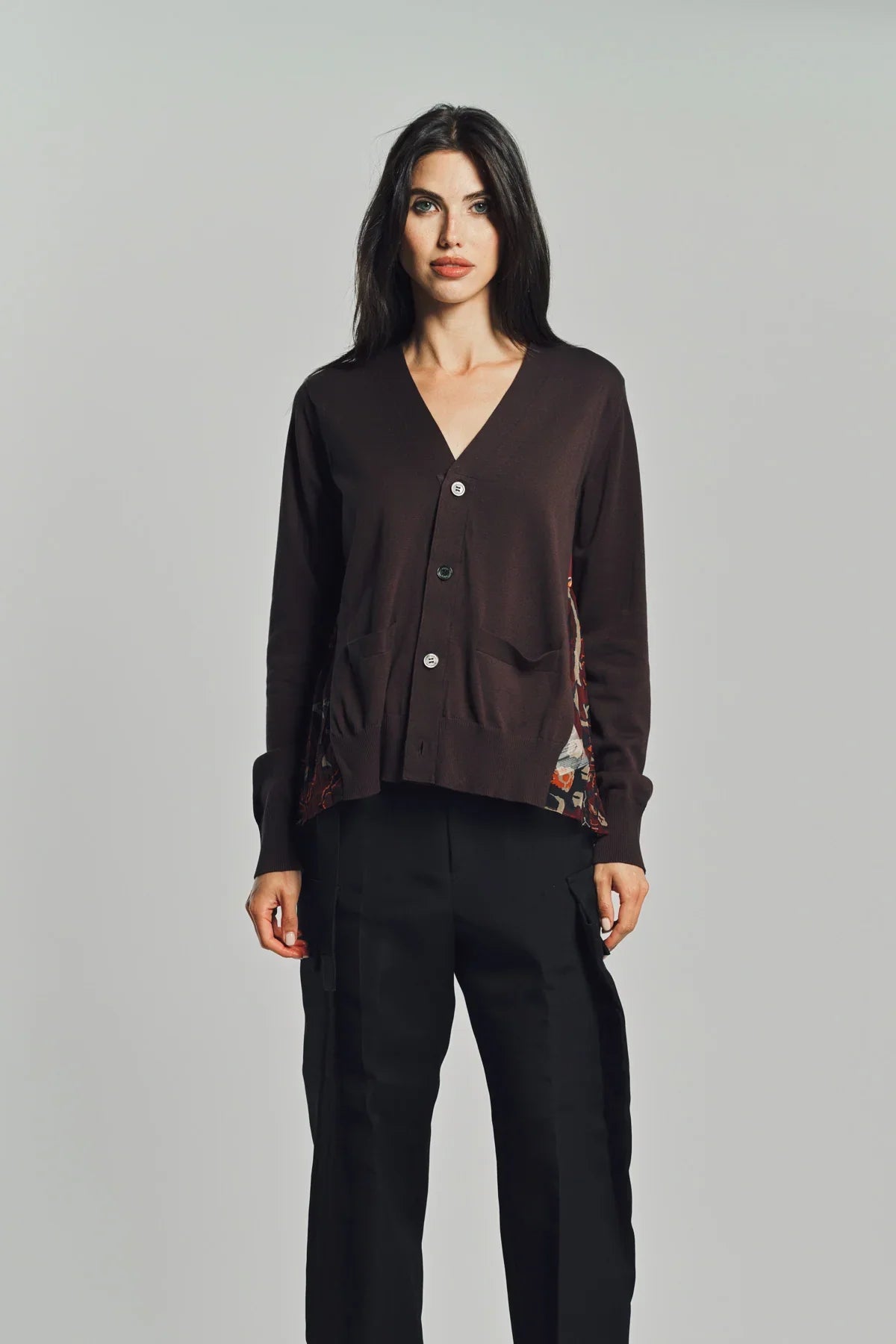 SACAI | FLORAL PRINT CARDIGAN