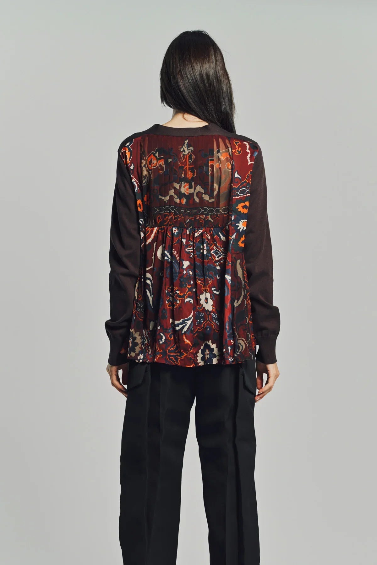 SACAI | FLORAL PRINT CARDIGAN