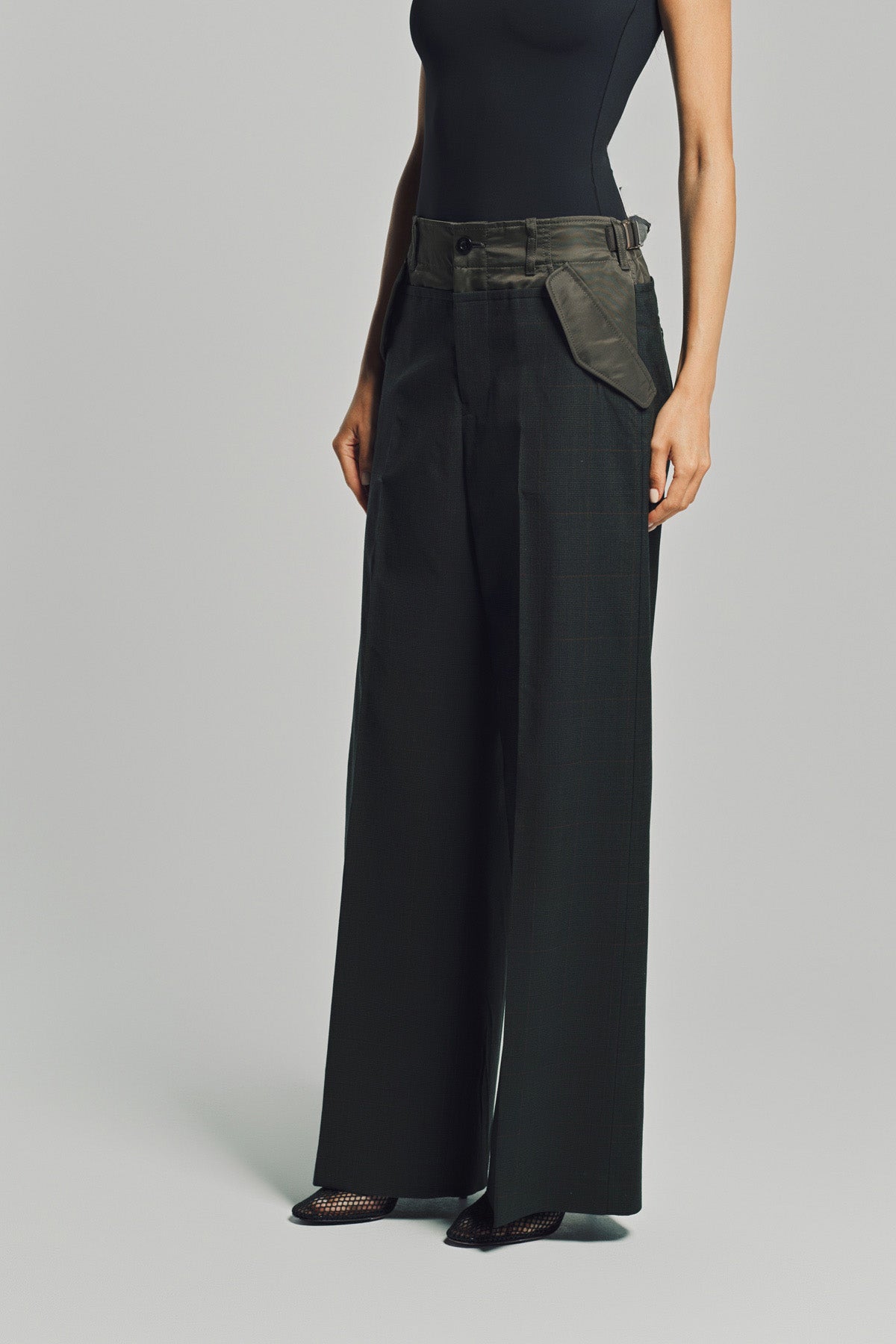 SACAI | GLEN CHECK PANTS