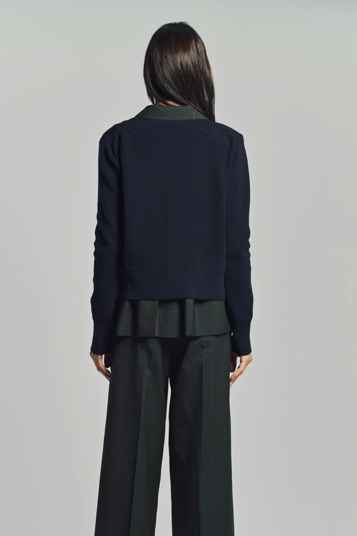 SACAI | GLEN CHECK CARDIGAN