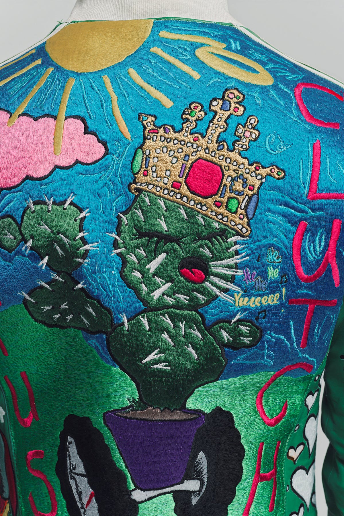 CACTUS PLANT FLEA MARKET x Y-3 | 2006 EMBROIDERED LEATHER JACKET