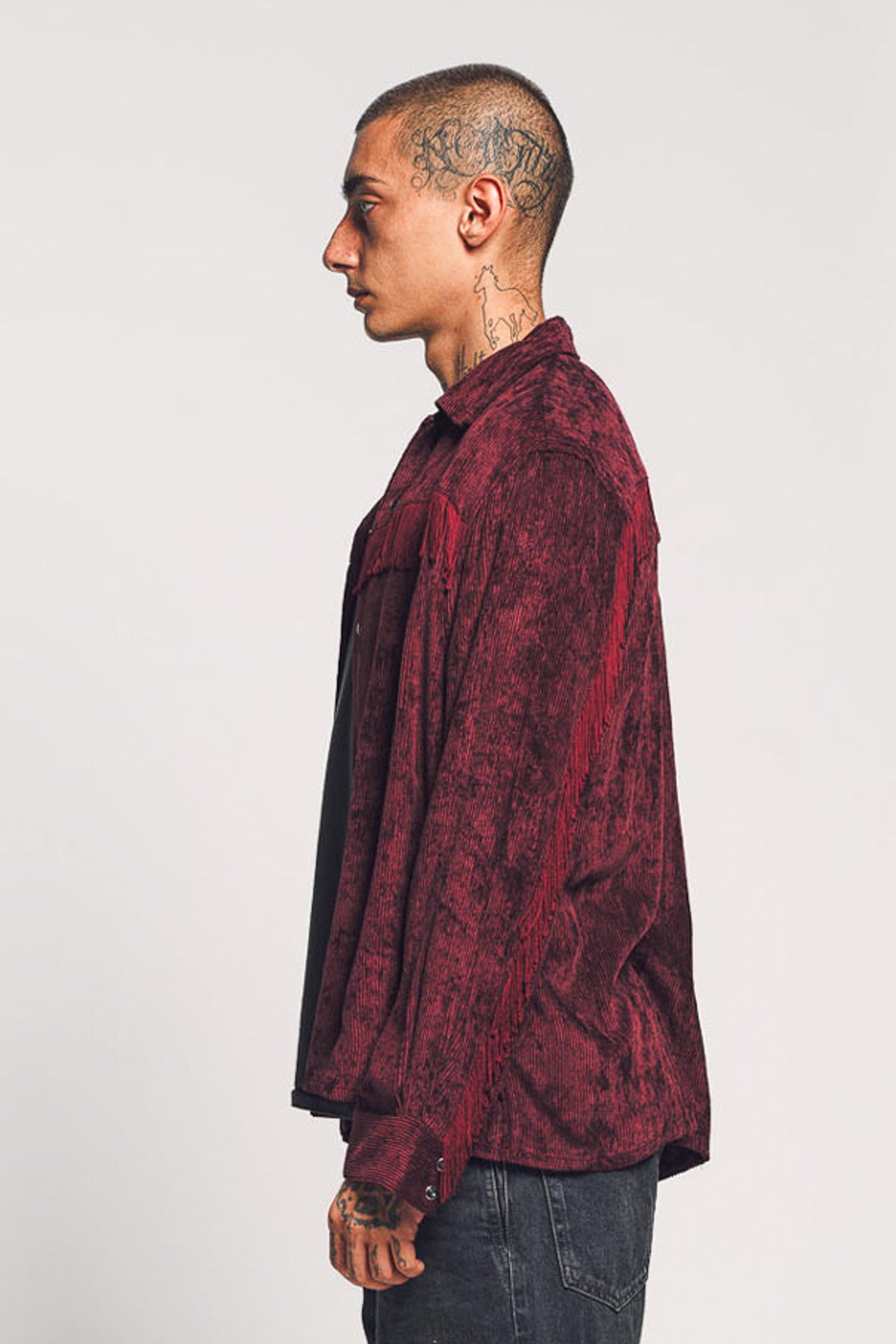 NEEDLES | FRINGE LONG SLEEVE SHIRT