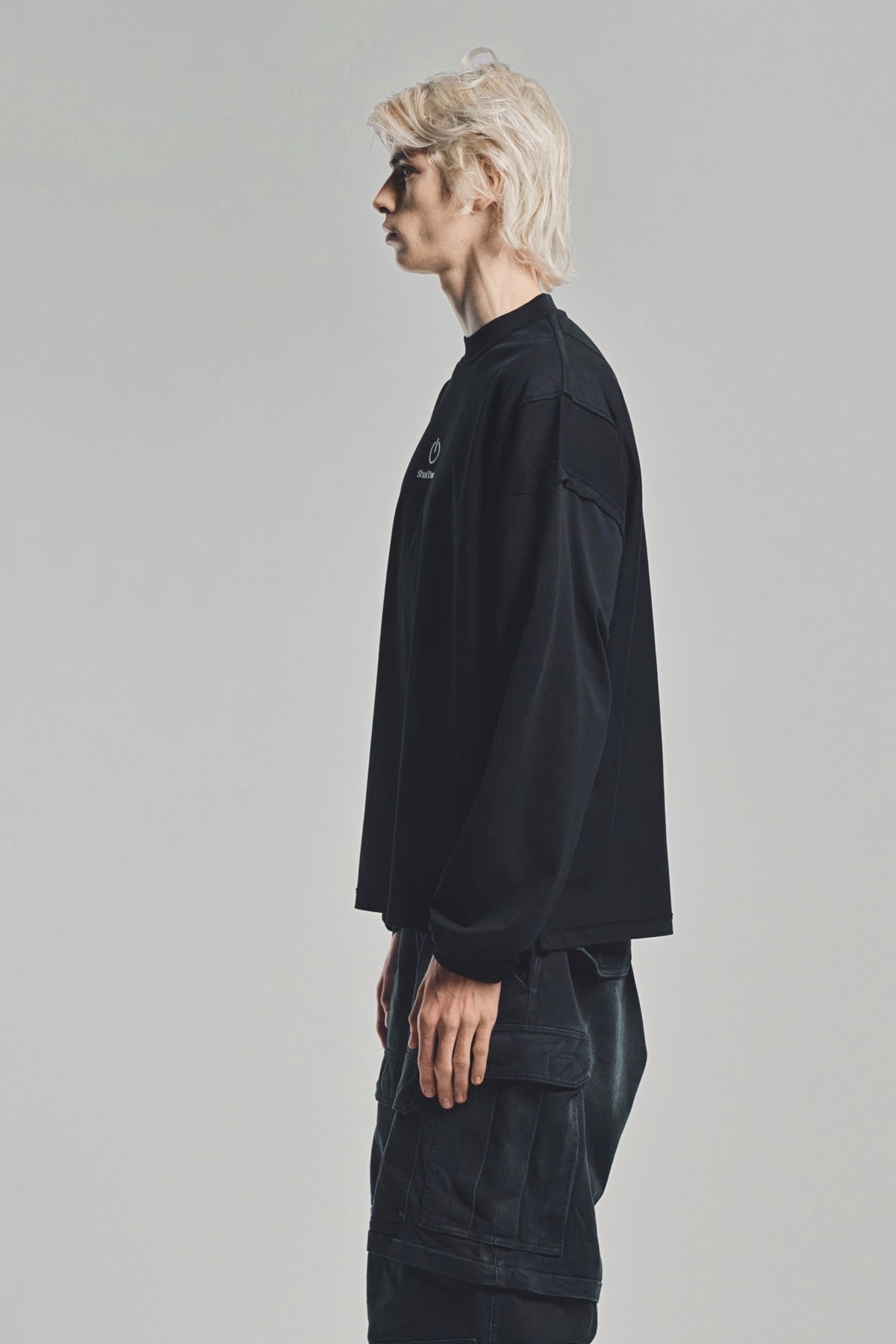 VETEMENTS | 'SHUT DOWN' EMBROIDERED REWORK LONG SLEEVE SHIRT