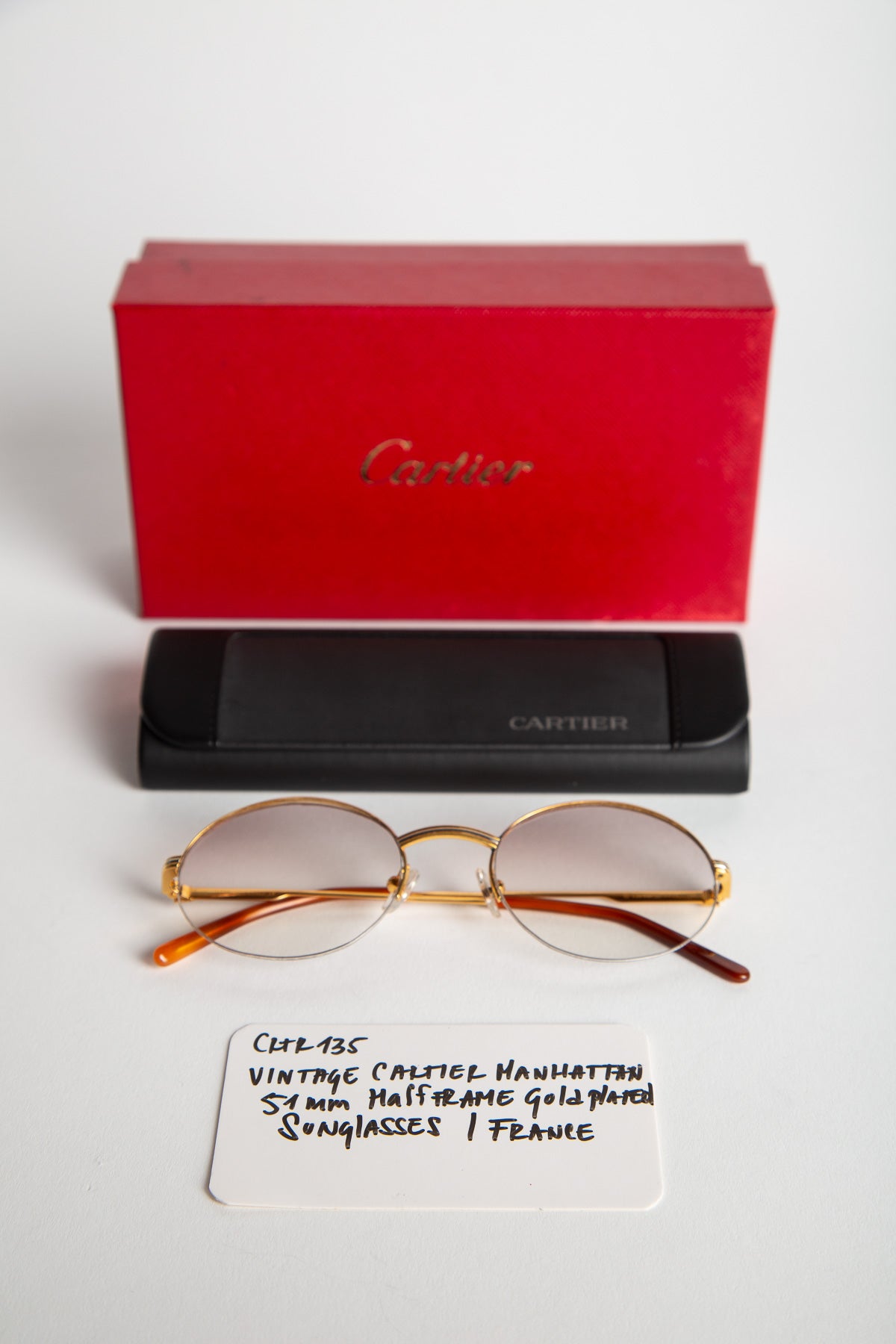 18K YELLOW GOLD CARTIER MANHATTAN 51 SUNGLASSES
