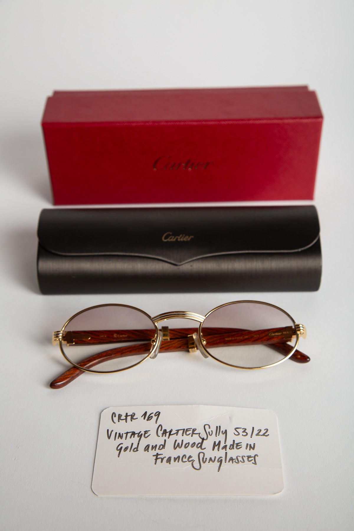 CARTIER YELLOW GOLD SULLY 53/22 SUNGLASSES