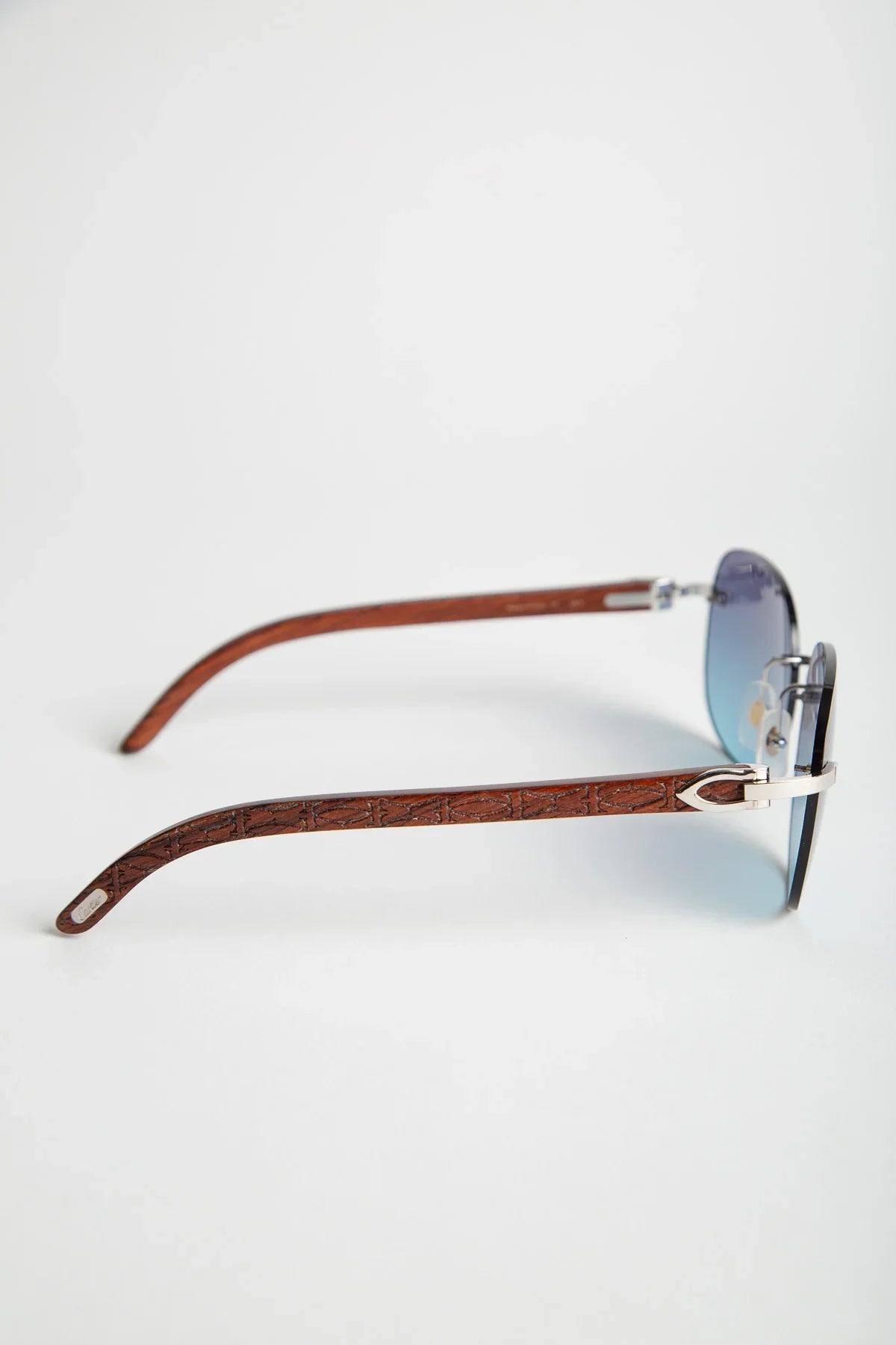 CARTIER RIMLESS C DÉCOR PLATINE SUNGLASSES