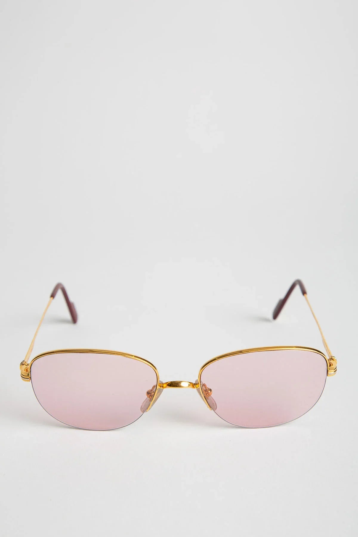 CARTIER 18K YELLOW GOLD MONTAIGNE 1/2 55 SUNGLASSES