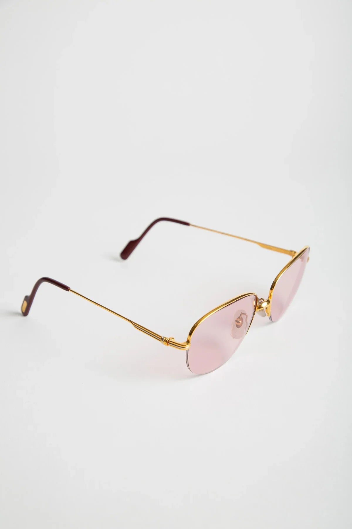 CARTIER 18K YELLOW GOLD MONTAIGNE 1/2 55 SUNGLASSES
