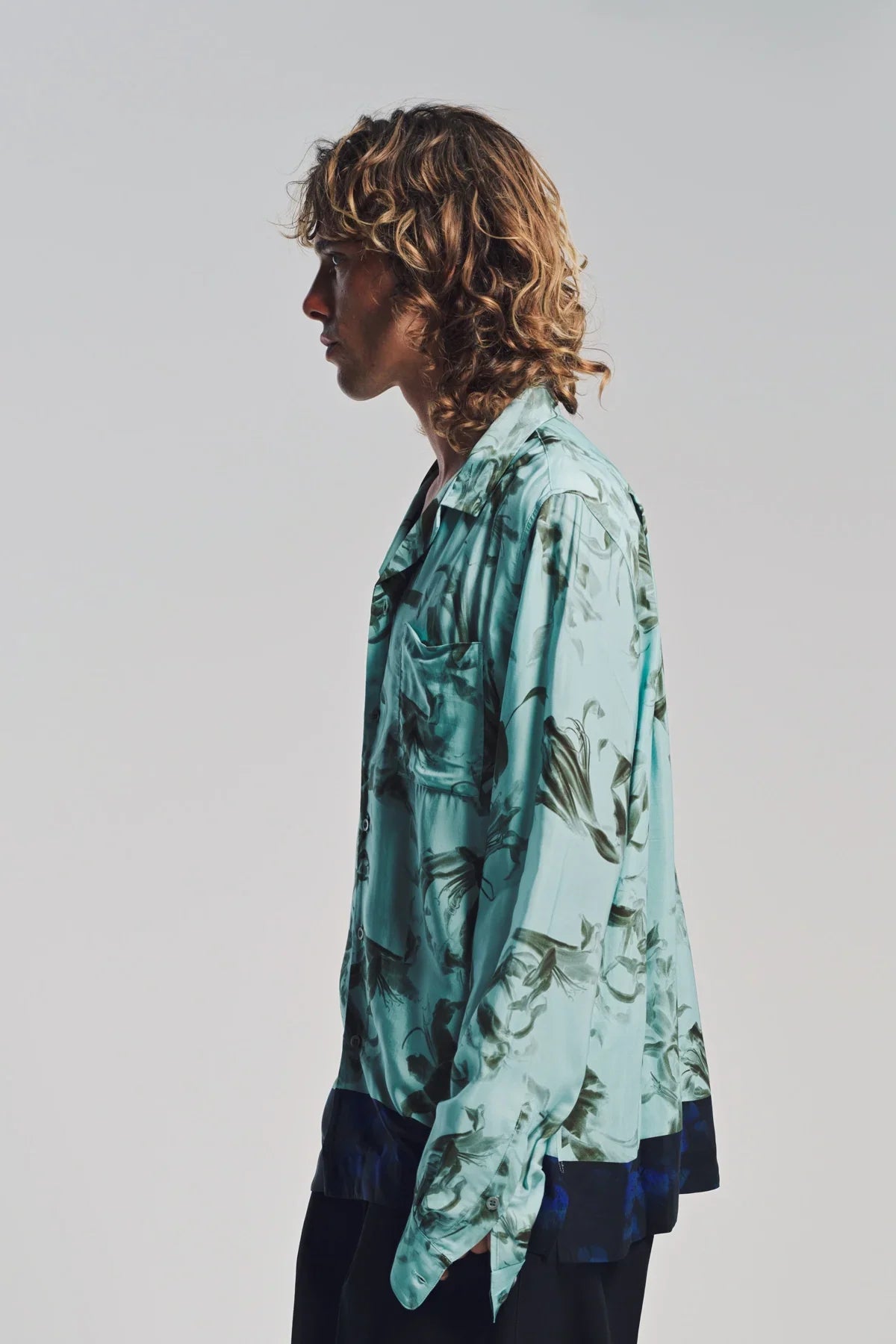 DRIES VAN NOTEN | FLOWER BORDER LONG SLEEVE SHIRT