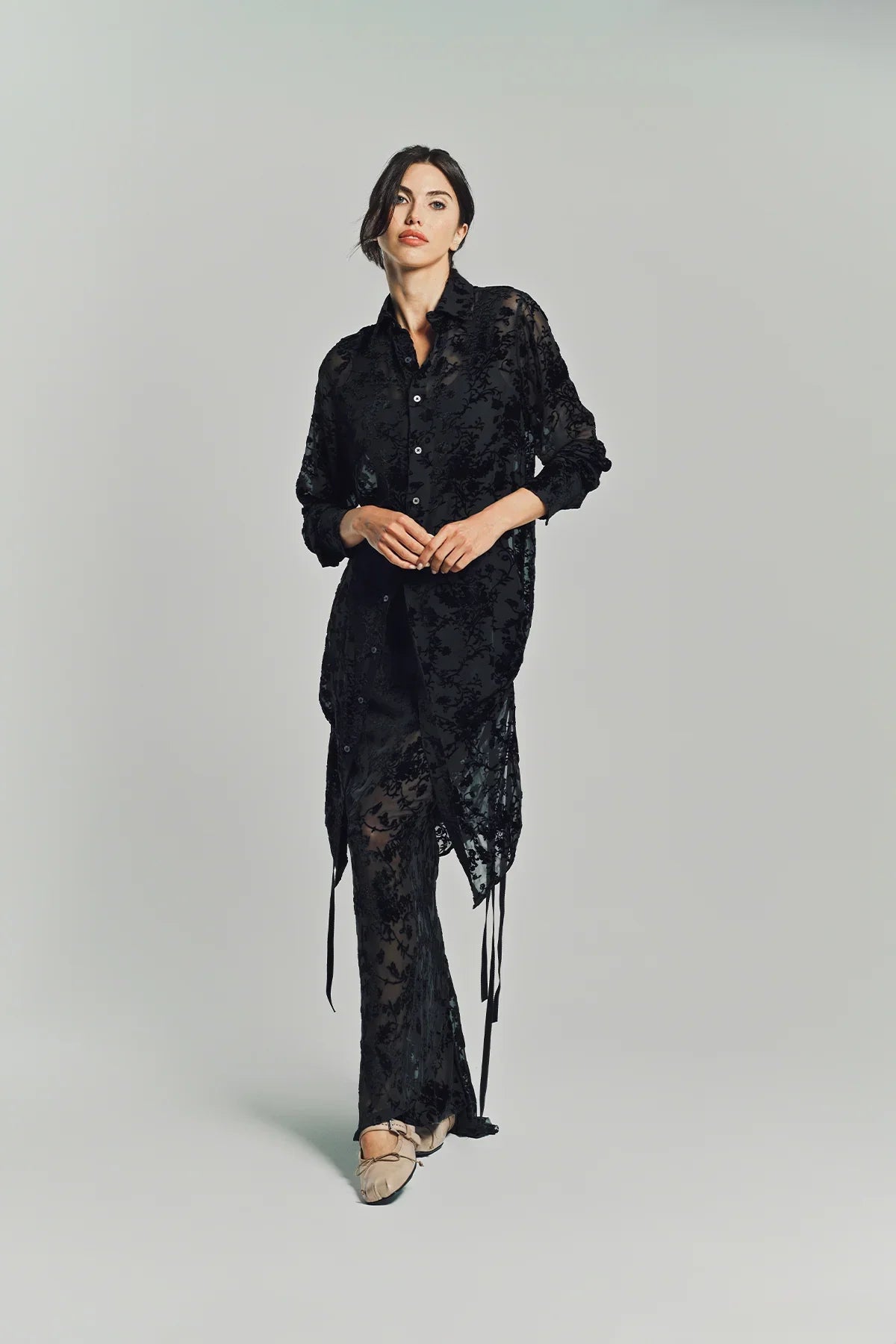 ANN DEMEULEMEESTER | EVELINE LONG BIAS SKIRT