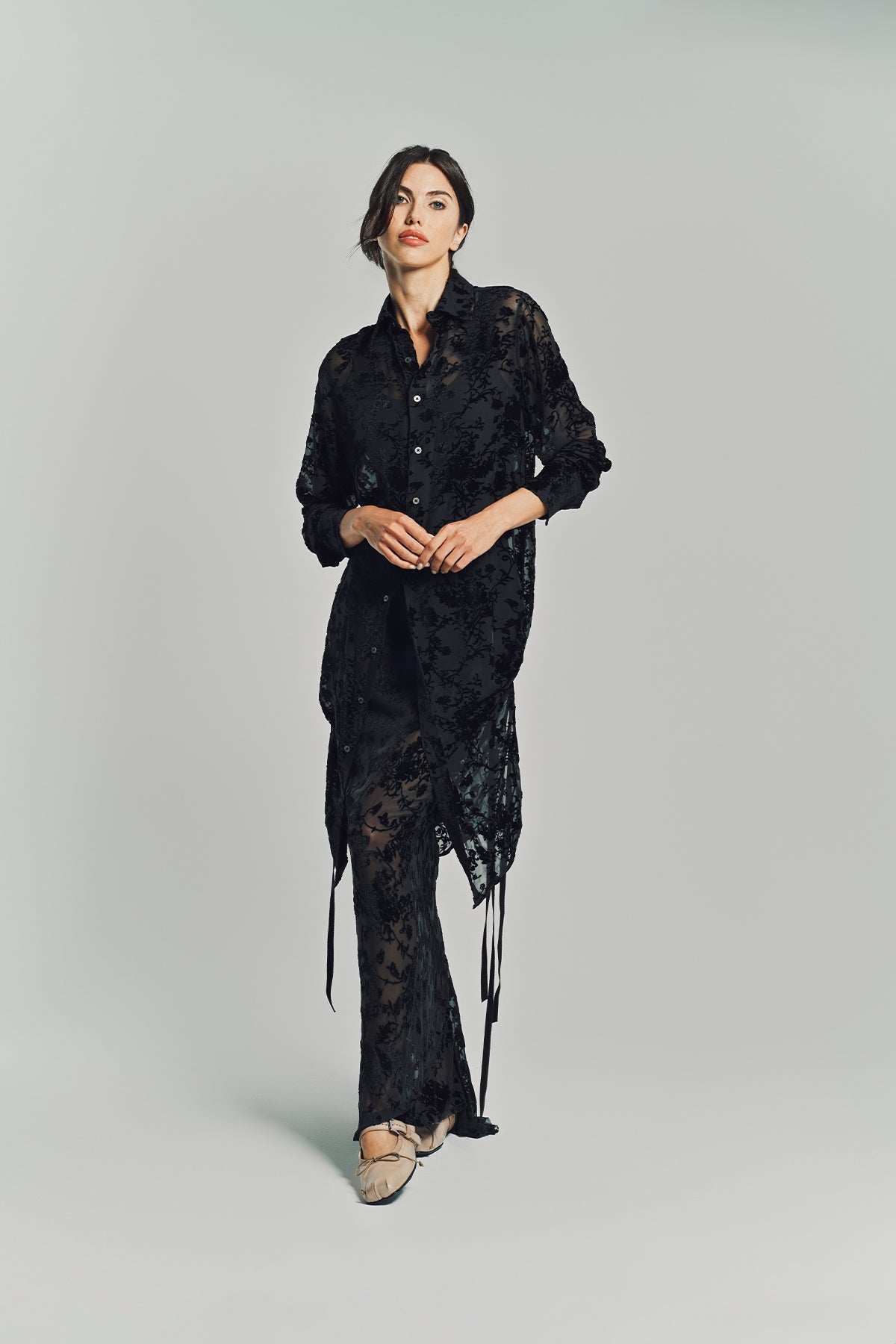 ANN DEMEULEMEESTER | EVELINE LONG BIAS SKIRT