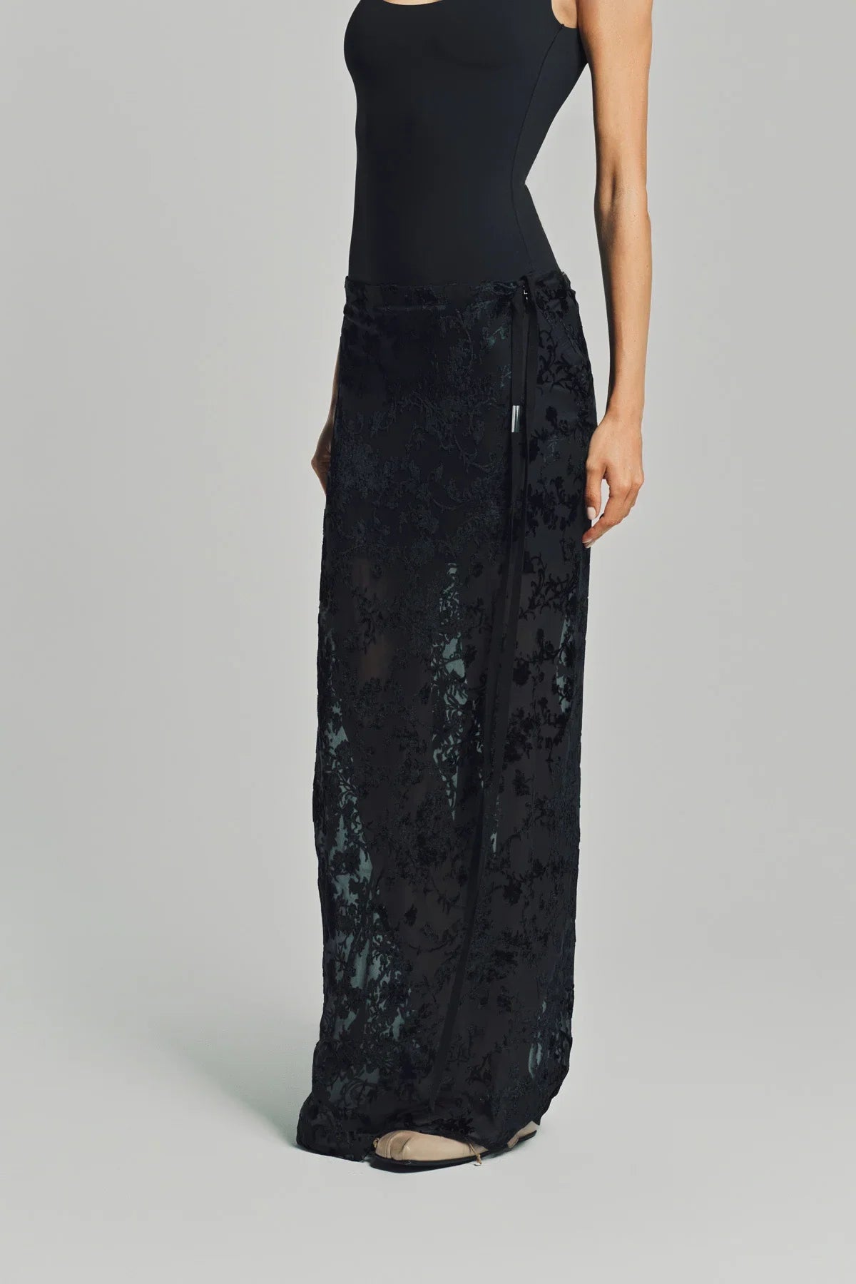 ANN DEMEULEMEESTER | EVELINE LONG BIAS SKIRT