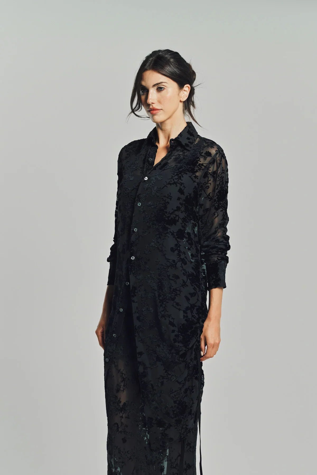 ANN DEMEULEMEESTER | RADA HIGH COMFORT DÈVORÈ SHIRT