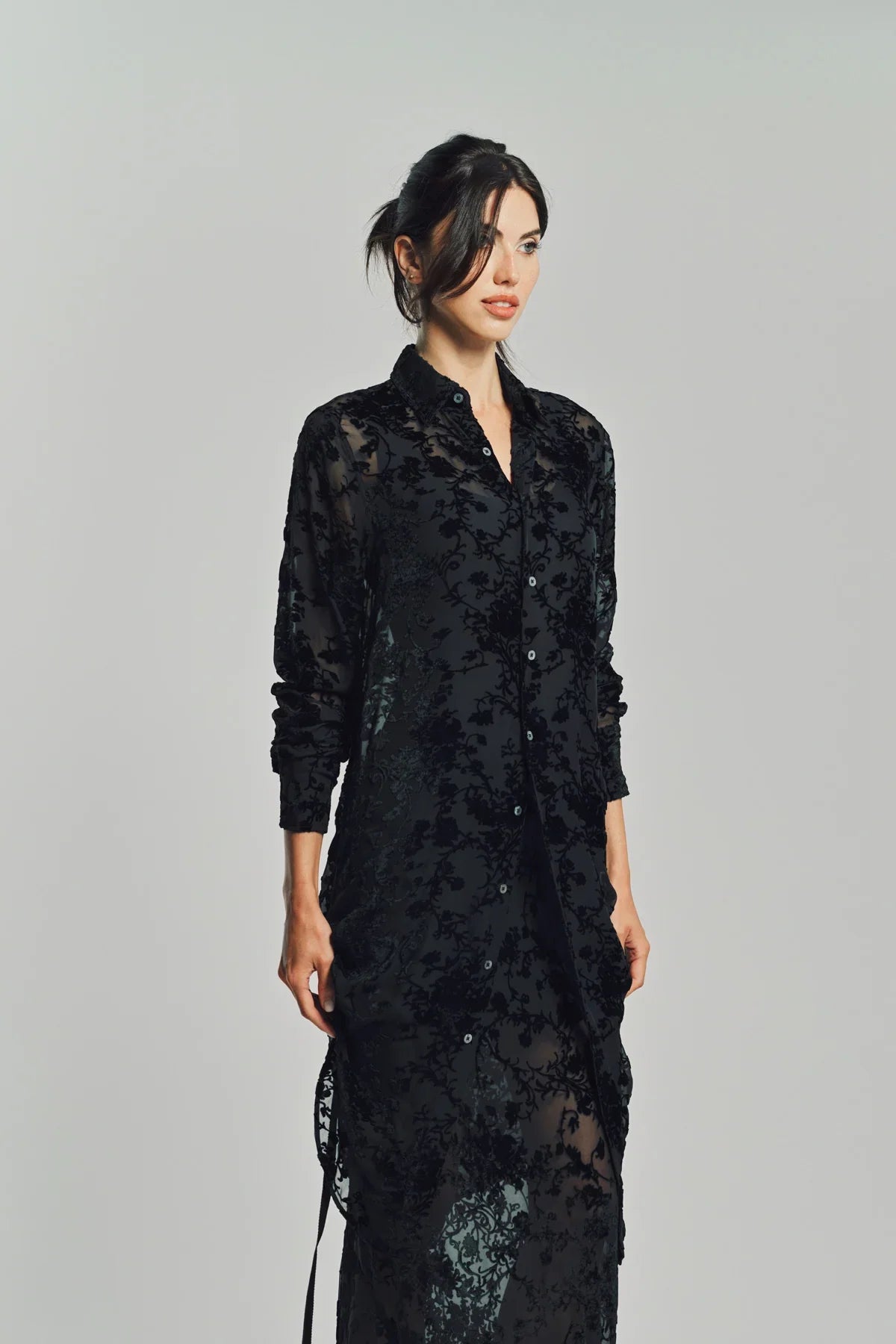 ANN DEMEULEMEESTER | RADA HIGH COMFORT DÈVORÈ SHIRT