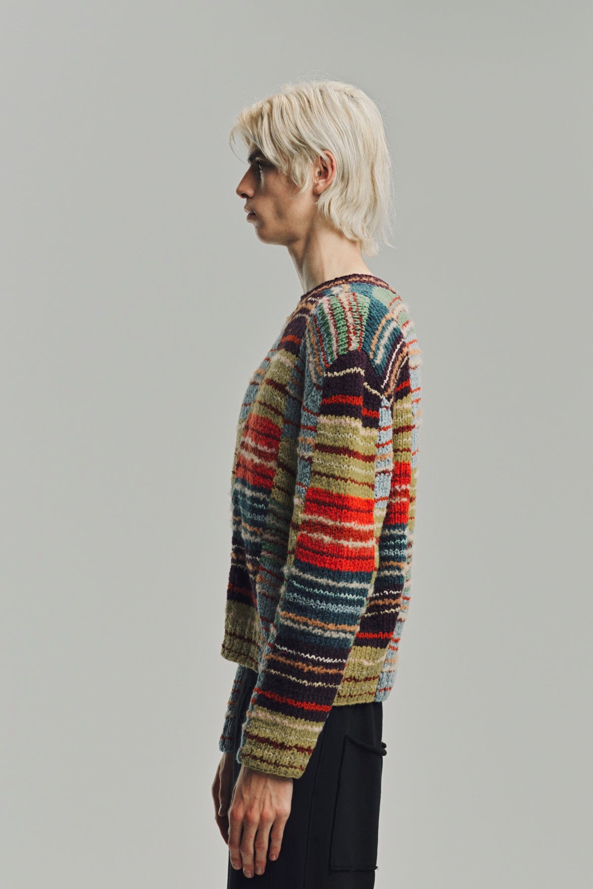 THE ELDER STATESMAN | PATCHWORK SCRAP CREW SWEATER