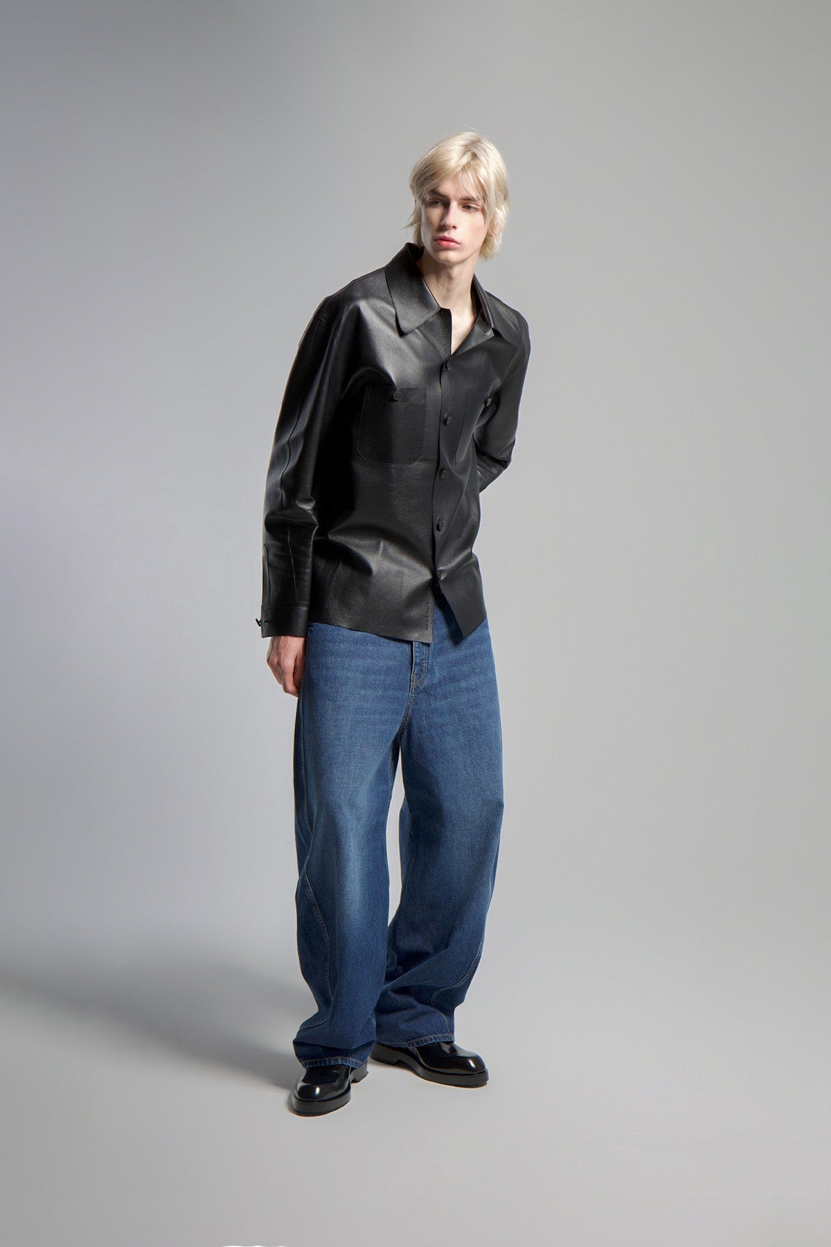 GIVENCHY ジバンシー border long cutsew Y2K GIVENCHY | COUTURE SEAM WASHED JEANS