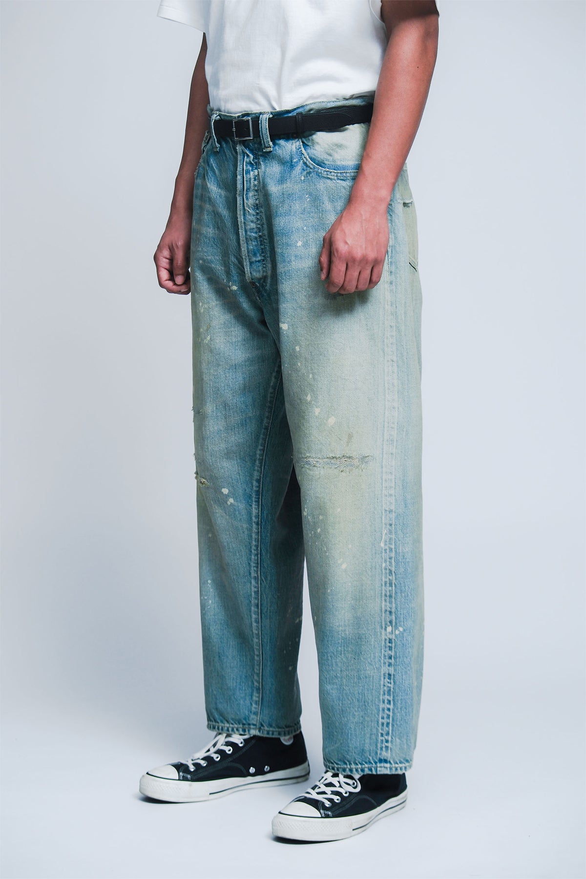 A. PRESSE | NO.37 WASHED WIDE DENIM PANTS