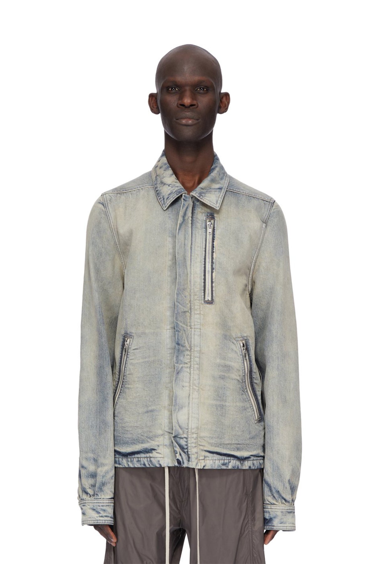 RICK OWENS DRKSHDW | DENIM CONCEALED ZIPFRONT JACKET