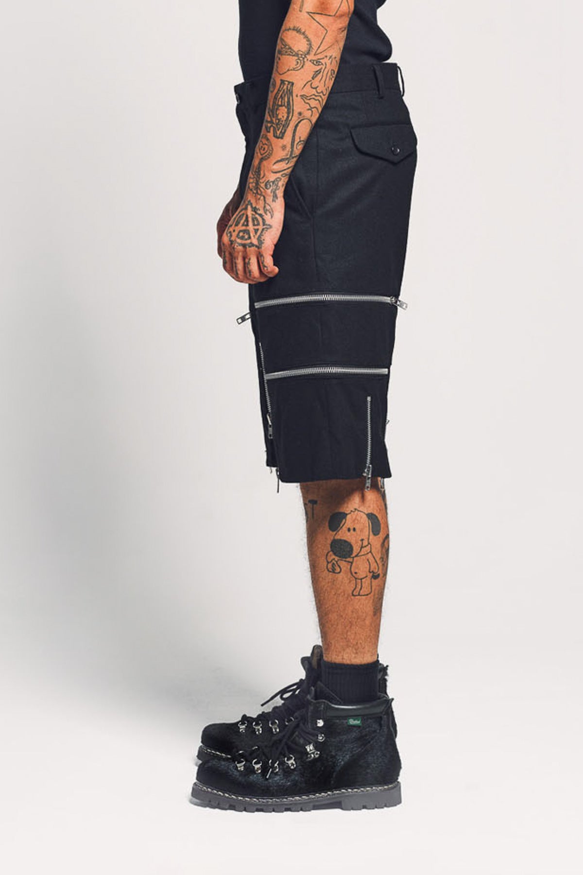 COMME DES GARCONS HOMME PLUS | WOOL ZIP SHORTS