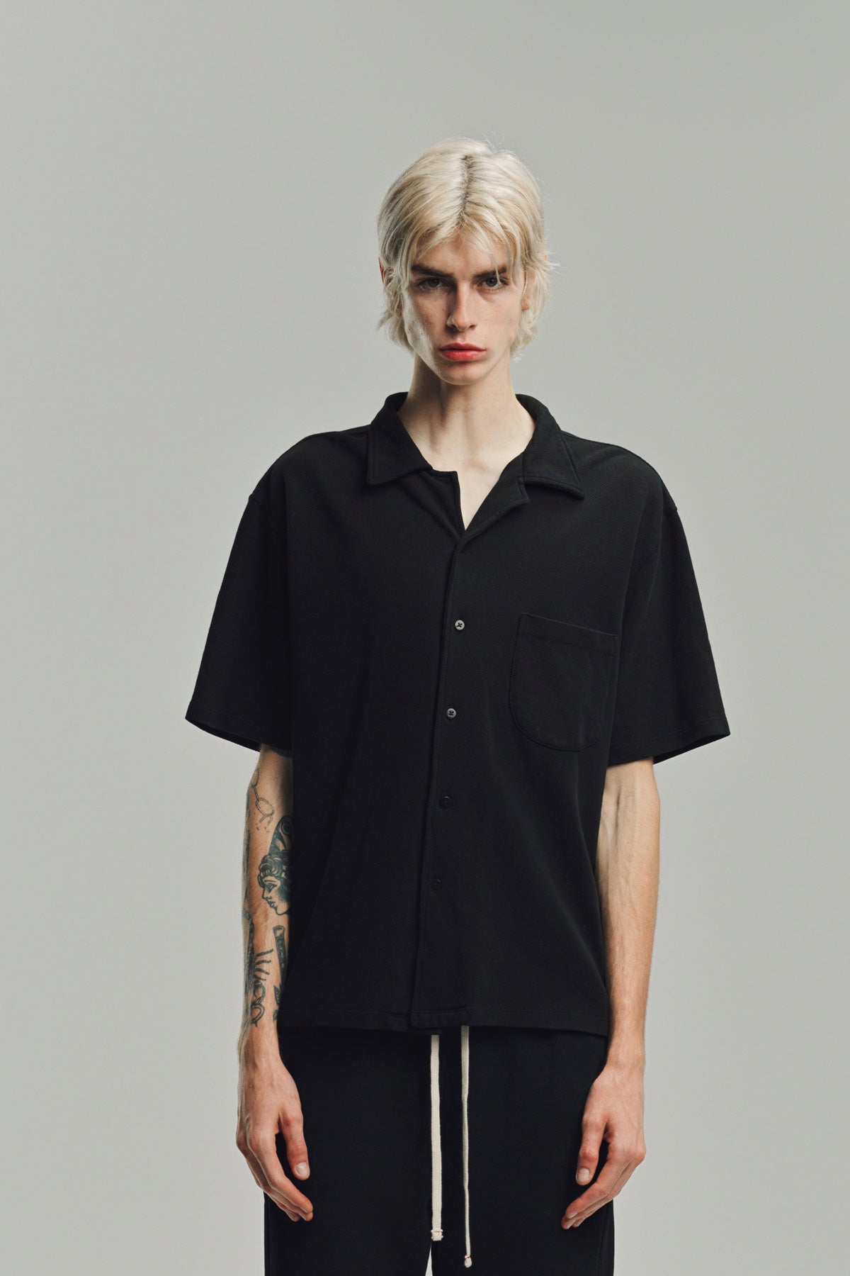 LES TIEN | PIQUÉ SHORT SLEEVE CUBAN SHIRT