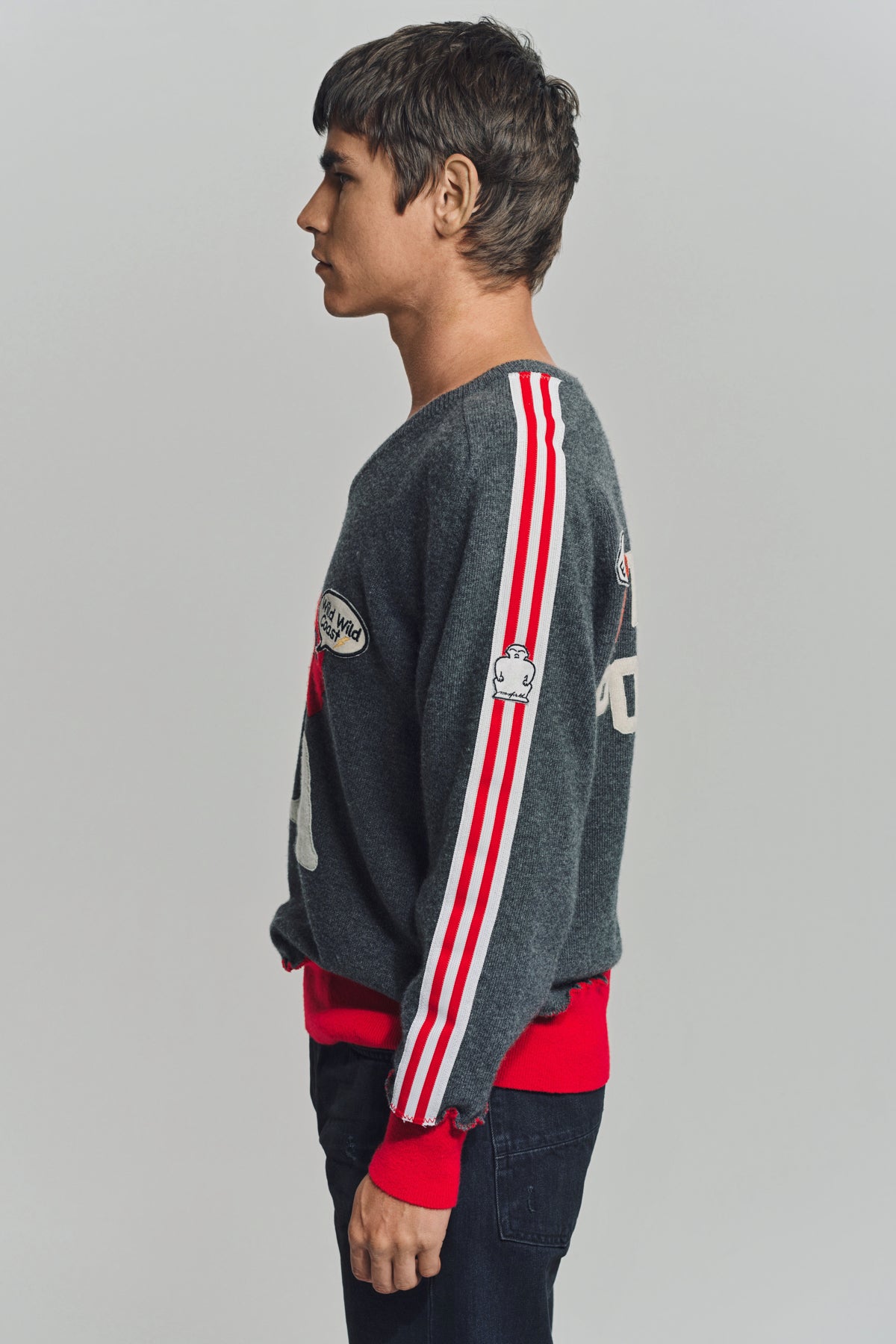 BEVERLY HILLS RECYCLER | I LOVE LA V-NECK SWEATER - MAXFIELD LA
