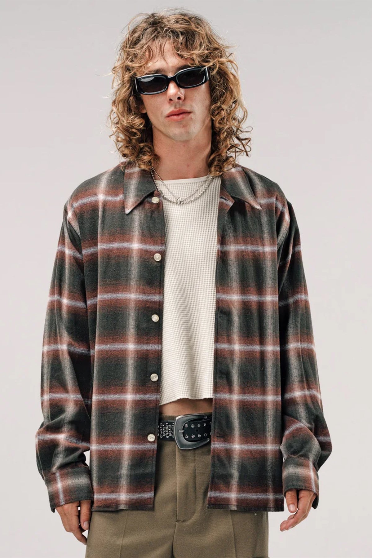 SECOND/LAYER | LOGAN OMBRE LONG SLEEVE SHIRT